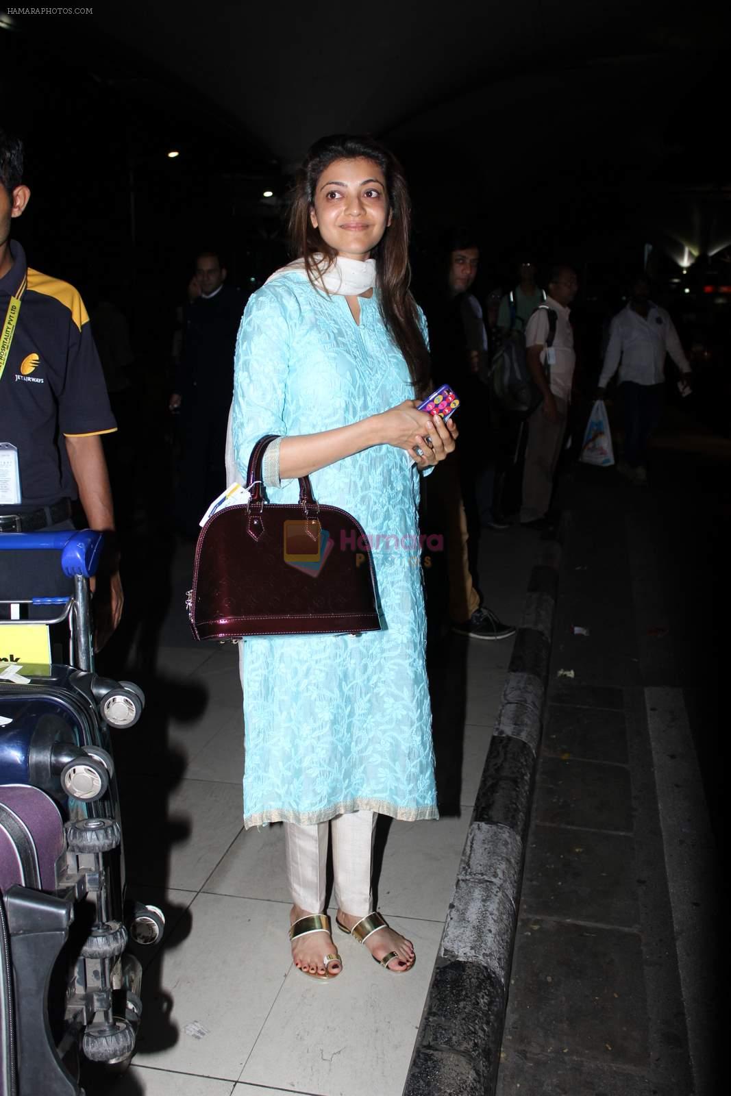Kajal Aggarwal snapped at Mumbai airport on 30th June 2015