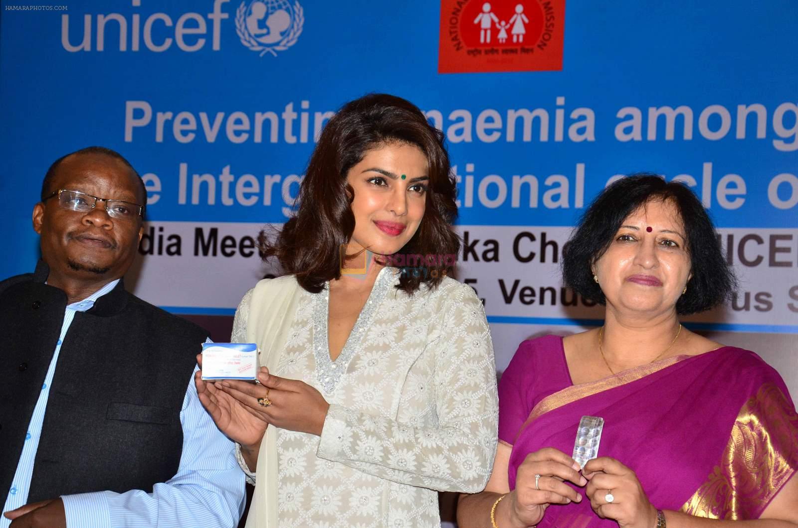 Priyanka Chopra, UNICEF Goodwill Ambassador Engages with Adolescentsto Highlight the Importance of Anaemia Prevention in Bhopal on 3rd July 2015