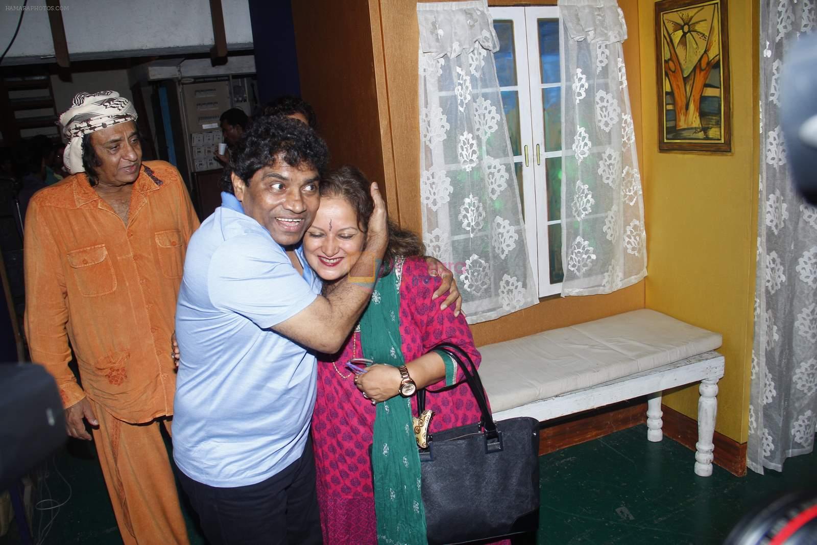 Johnny Lever, Himani Shivpuri at Sab Golmaal Play premiere in Rangsharda on 5th July 2015