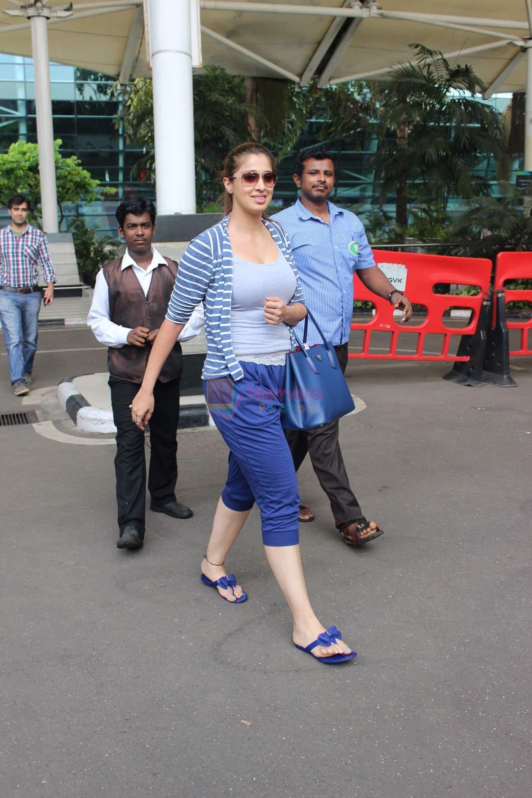 Laxmi Rai snapped at domestic airport on 5th July 2015