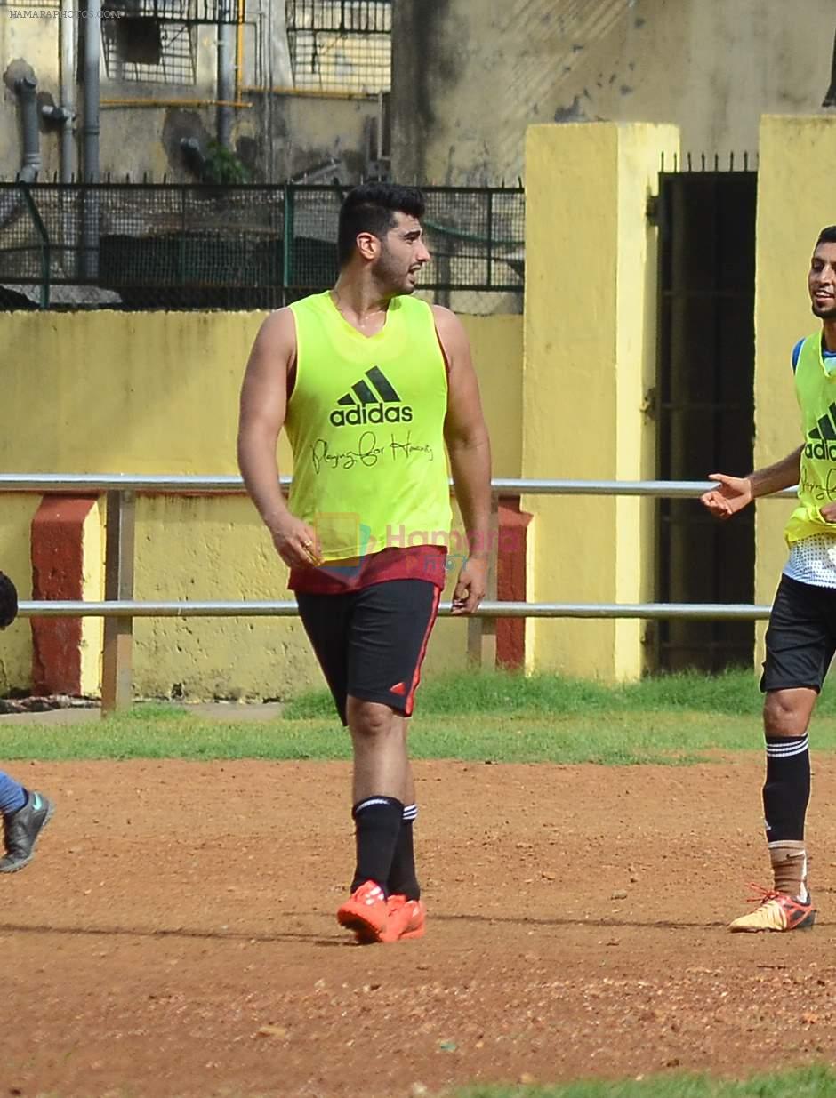 Arjun Kapoor snapped at a friendly soccer match in Mumbai on 5th July 2015
