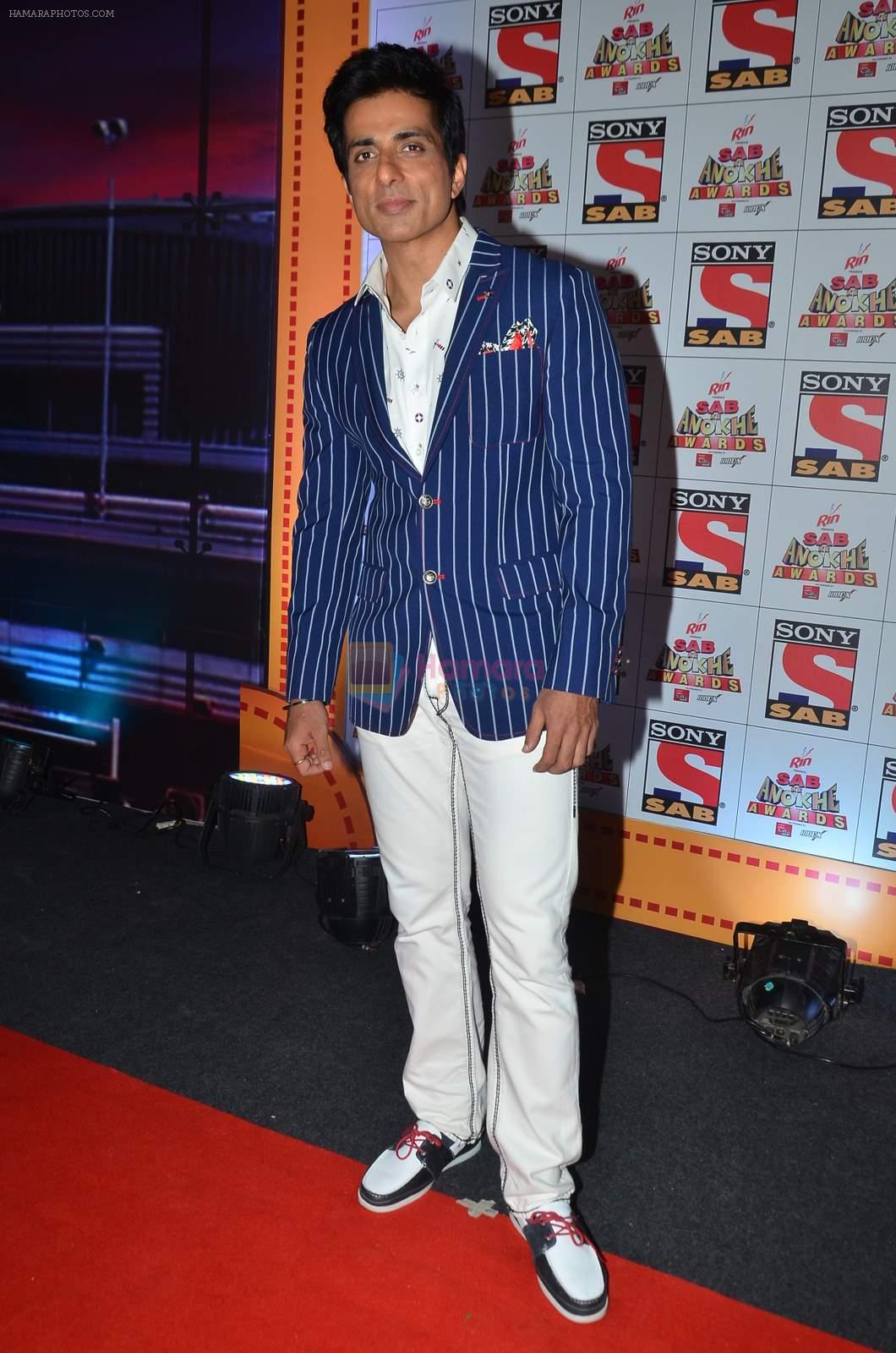 Sonu Sood at SAB Ke Anokhe Awards in Filmcity on 9th july 2015