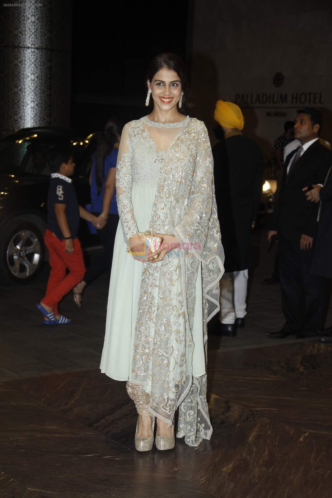 Genelia D Souza at Shahid Kapoor and Mira Rajput's wedding reception in Mumbai on 12th July 2015