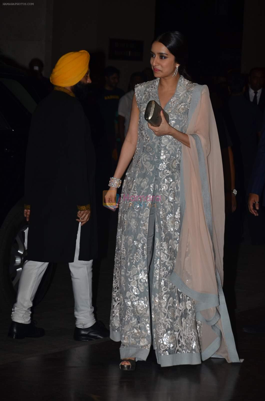 Shraddha Kapoor at Shahid Kapoor and Mira Rajput's wedding reception in Mumbai on 12th July 2015