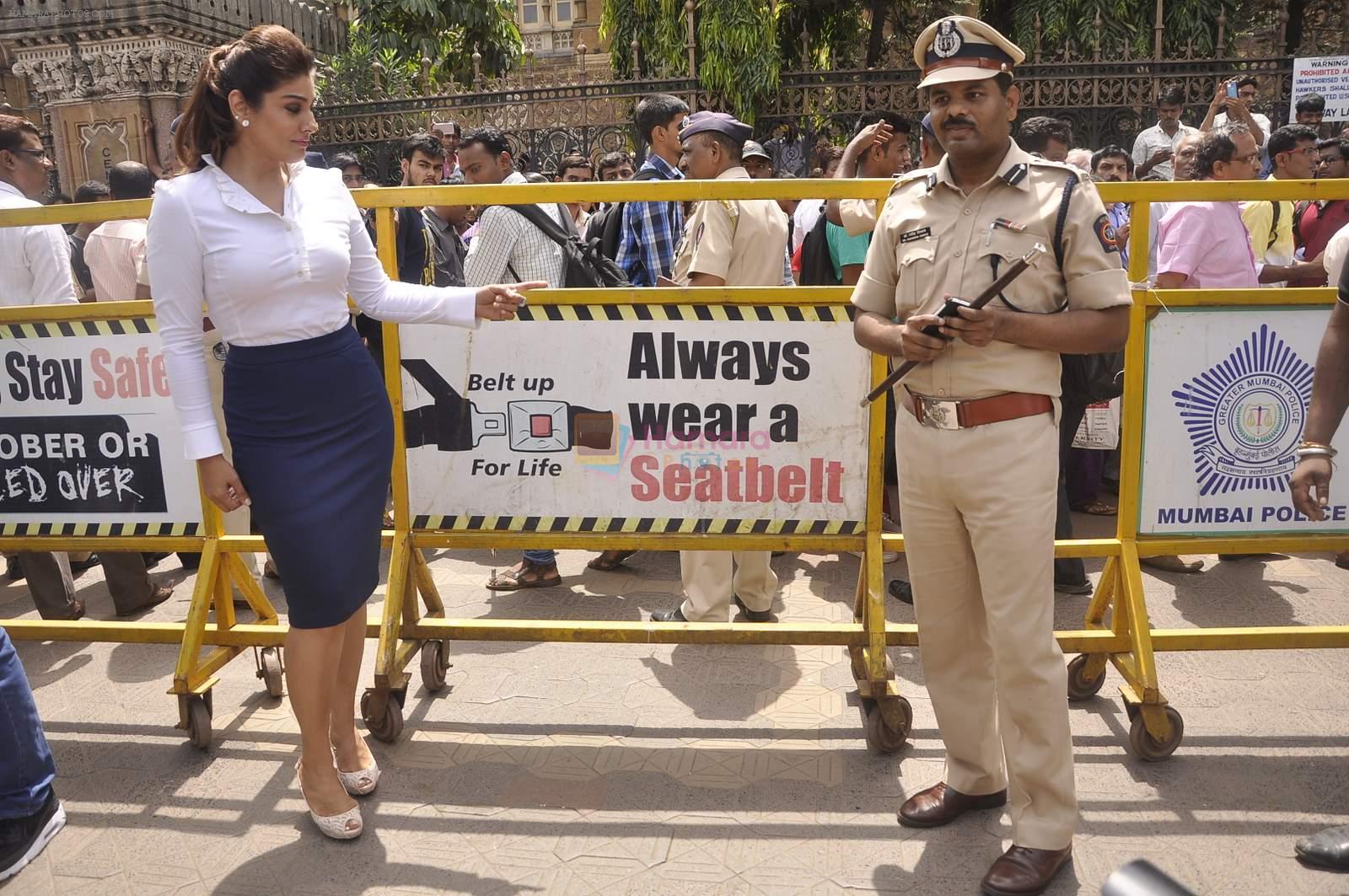 Raveena Tandon at wear helmet promotions in VT on 14th July 2015