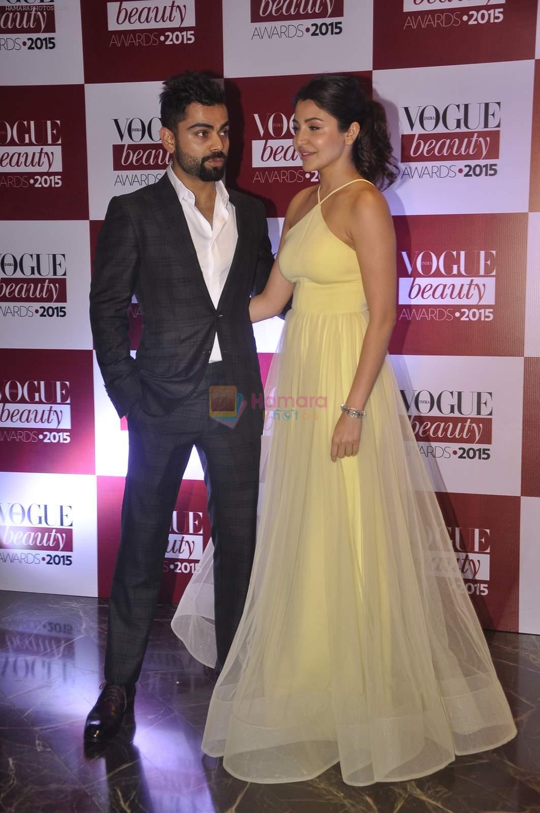 Anushka Sharma, Virat Kohli at Vogue beauty awards in Mumbai on 21st July 2015