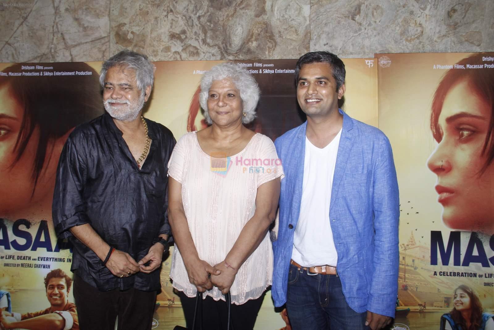 Sanjay Mishra, Neeraj Ghaywan at Masaan screening in Lightbox, Mumbai on 21st July 2015
