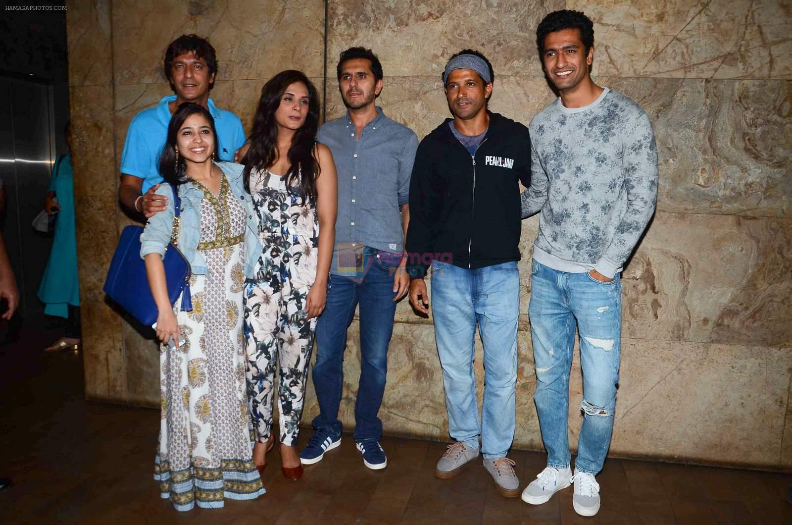 Chunky Pandey, Shweta Tripathi, Richa Chadda, Ritesh Sidhwani, Farhan Akhtar, Vicky Kaushal at Masaan screening in Lightbox  on 27th July 2015
