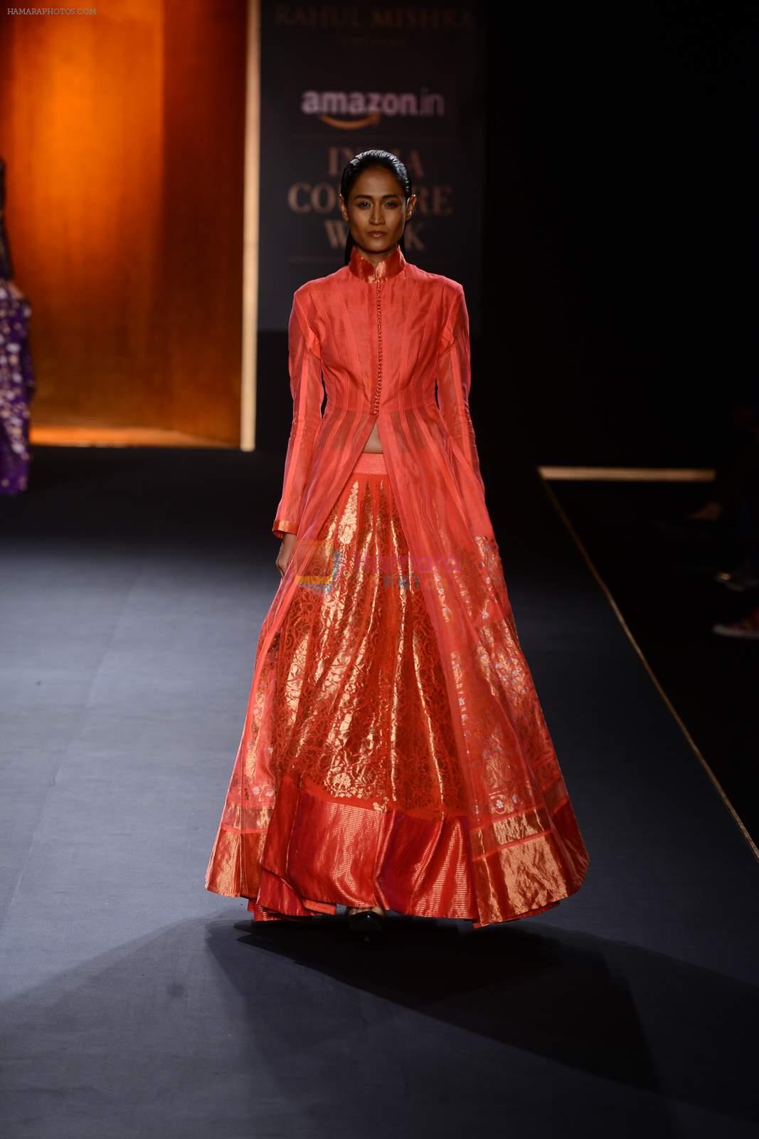 Model walks for Rahul Mishra at India Couture week day 2 on 30th July 2015