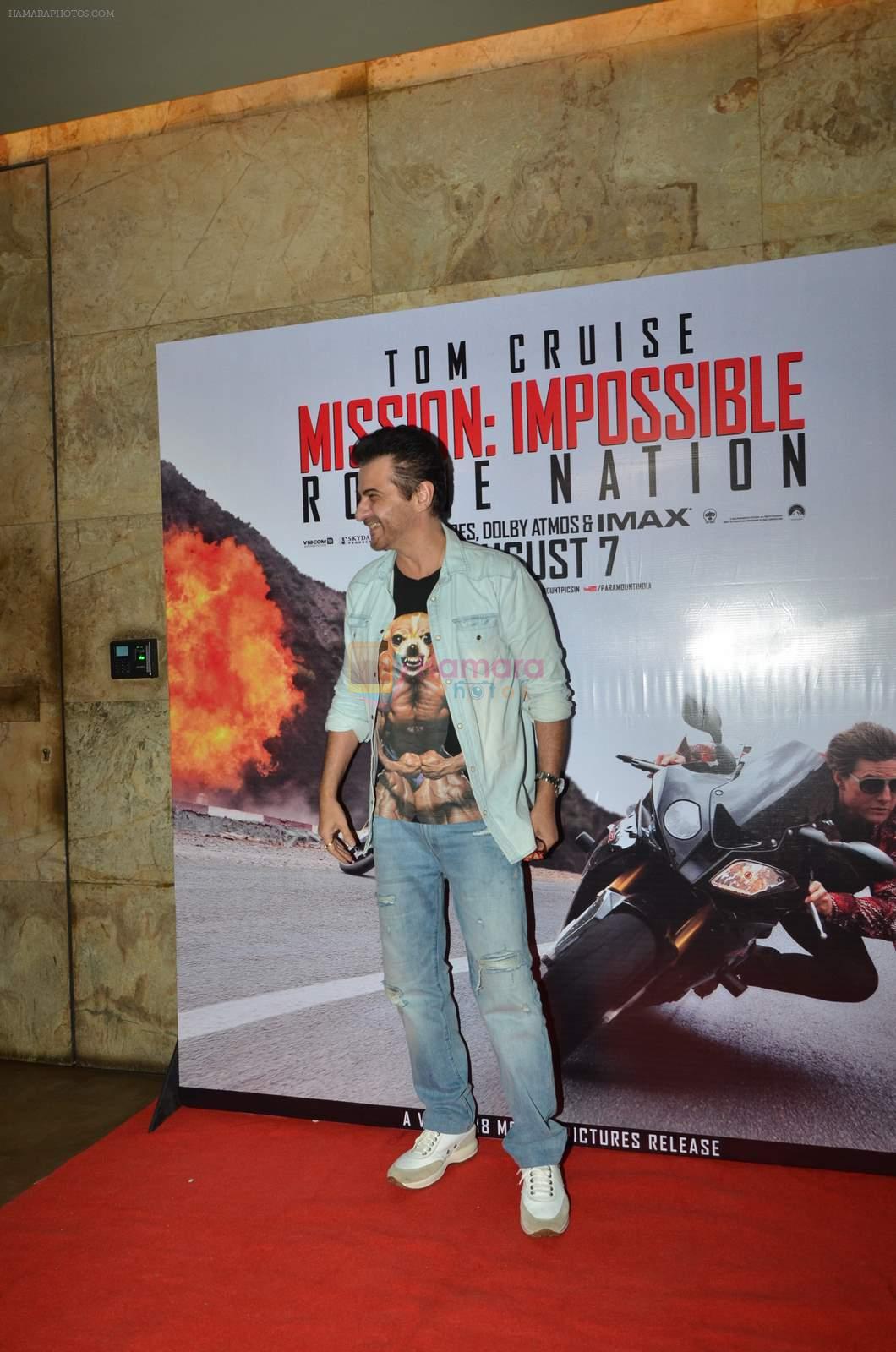 Sanjay Kapoor at a special screening of Mission Impossible 5 in Lightbox on 1st Aug 2015