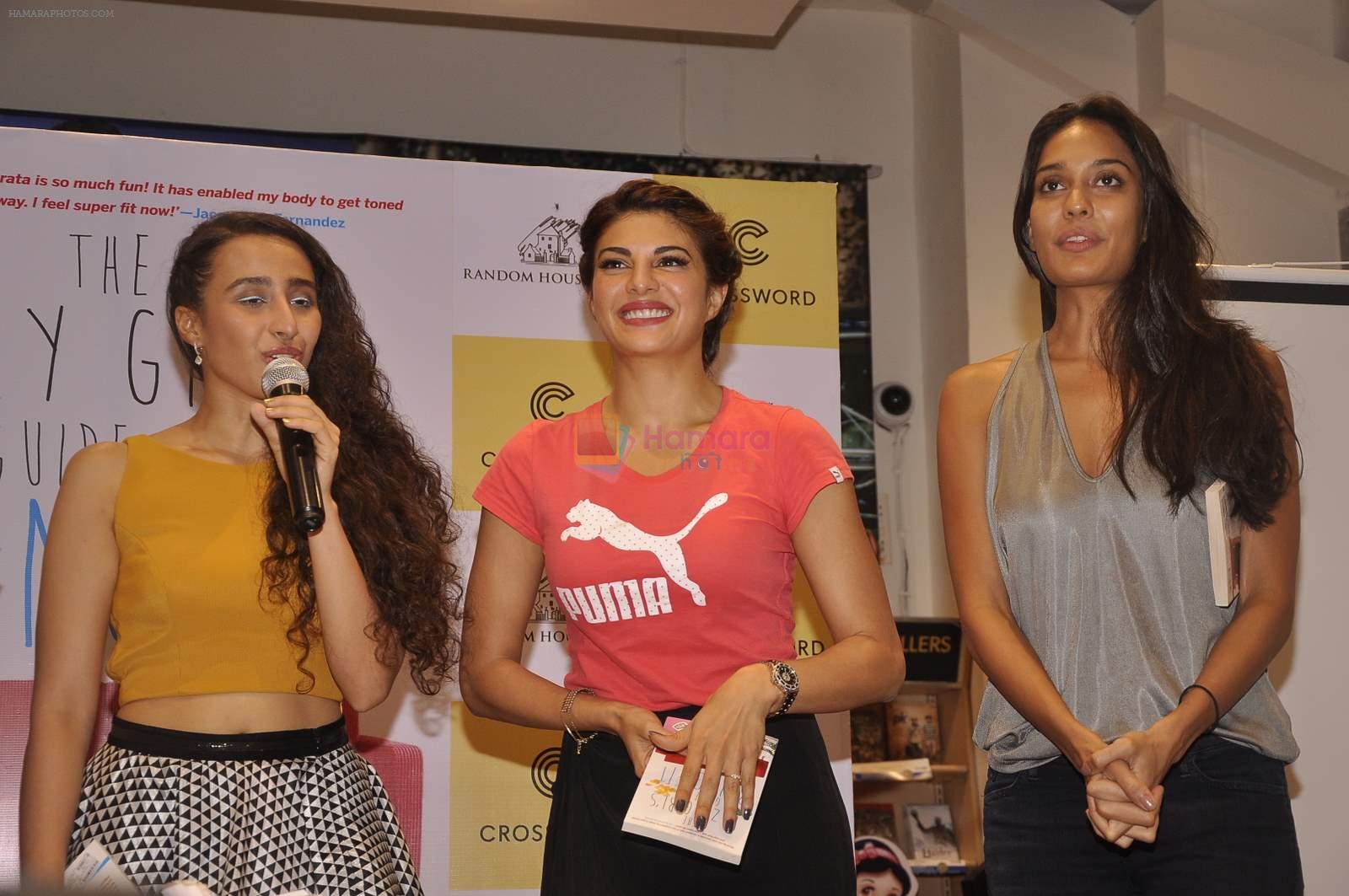 Jacqueline Fernandez, Lisa Haydon at Namrata Purohit's The Lazy Girl's Guide to Being Fit book Launch in crossword Kemps Corner on 5th Aug 2015