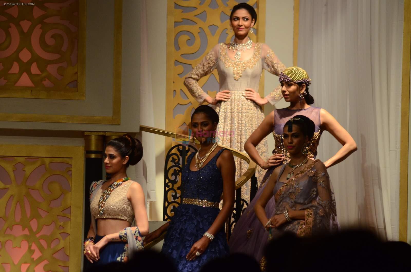 Model walk the ramp for Shyamal bhumika Grand Finale Show at IIJW 2015 on 6th Aug 2015