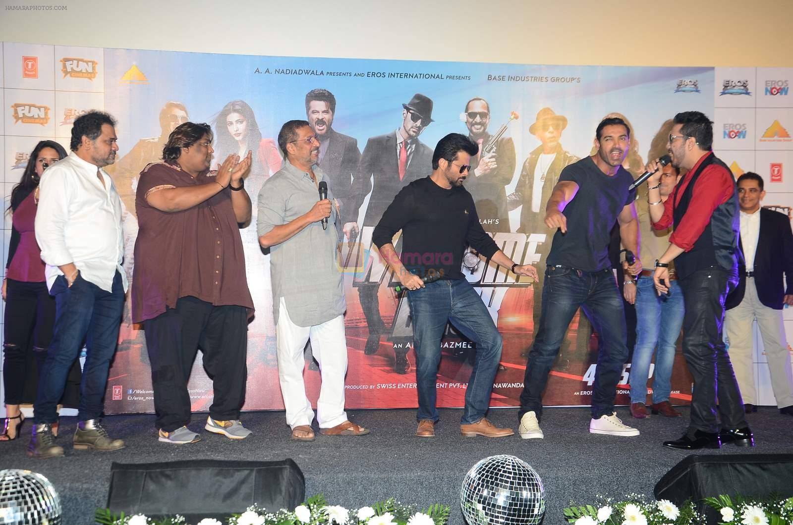 Anil Kapoor, John Abraham, Nana Patekar, Mika Singh at Welcome Back title song launch in Mumbai on 8th Aug 2015