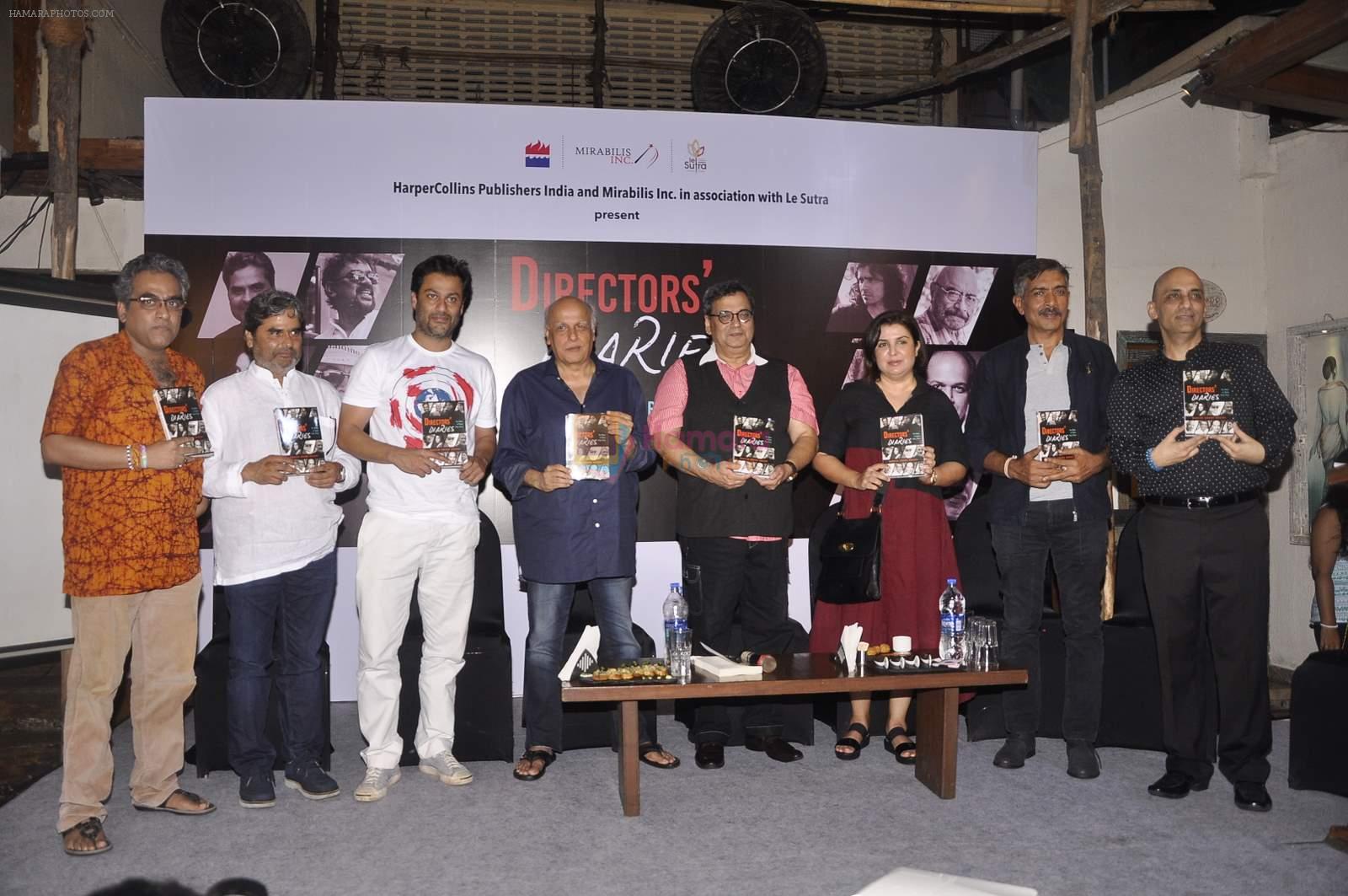 Vishal Bharadwaj, Abhishek Kapoor, Mahesh Bhatt, Farah Khan, Subhash Ghai, Prakash Jha at Director's Diaries book launch  in Mumbai on 9th Aug 2015