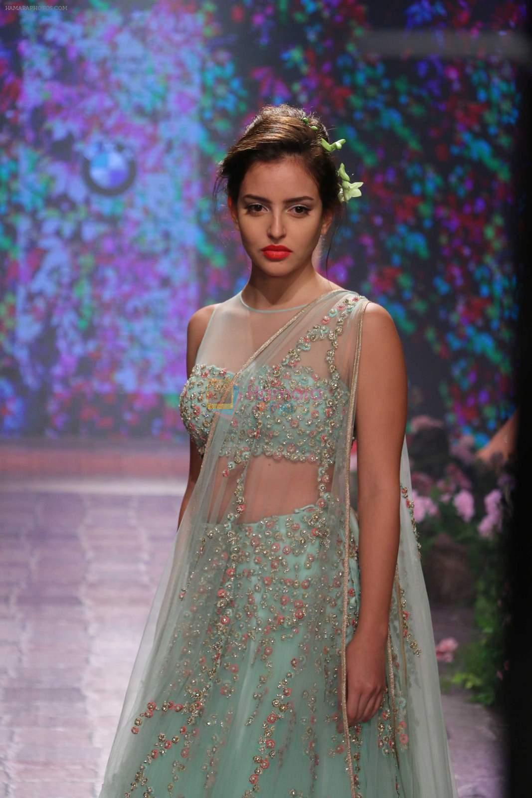 Model walks for Jyotsna Tiwari Show at India Bridal Week on 9th Aug 2015