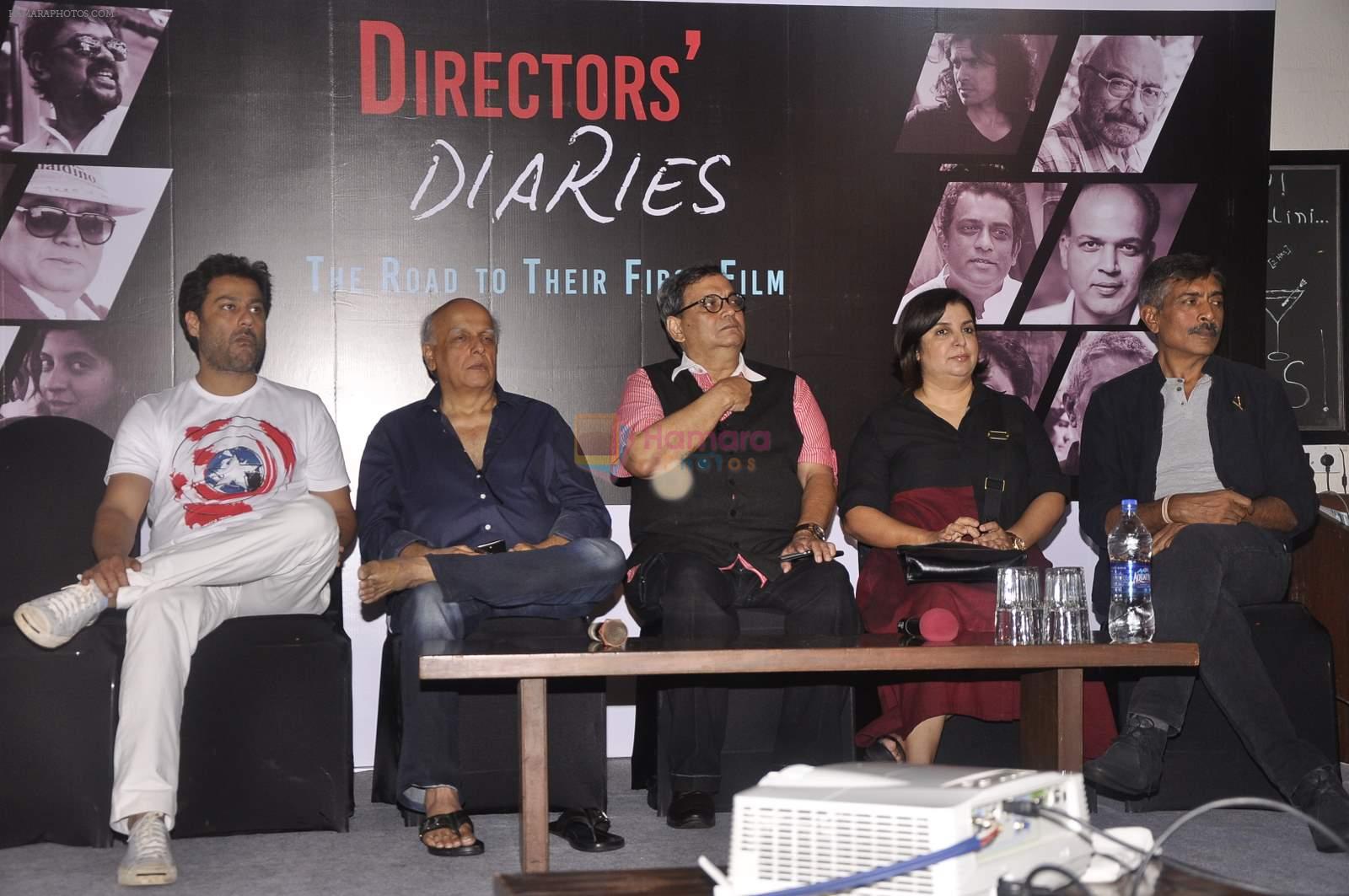 Abhishek Kapoor, Mahesh Bhatt, Farah Khan, Subhash Ghai, Prakash Jha at Director's Diaries book launch  in Mumbai on 9th Aug 2015