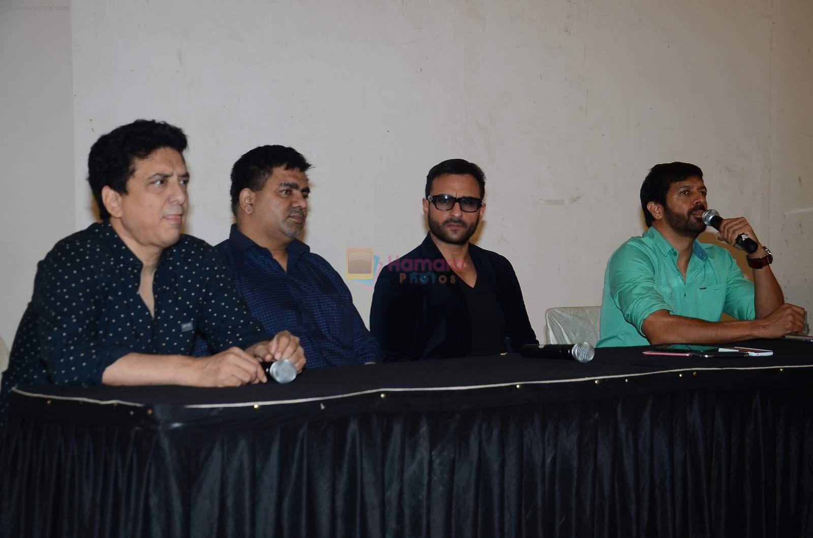Saif Ali Khan, Kabir Khan, Sajid Nadiadwala at Phantom Press Conference in Mehboob studios on 11th Aug 2015