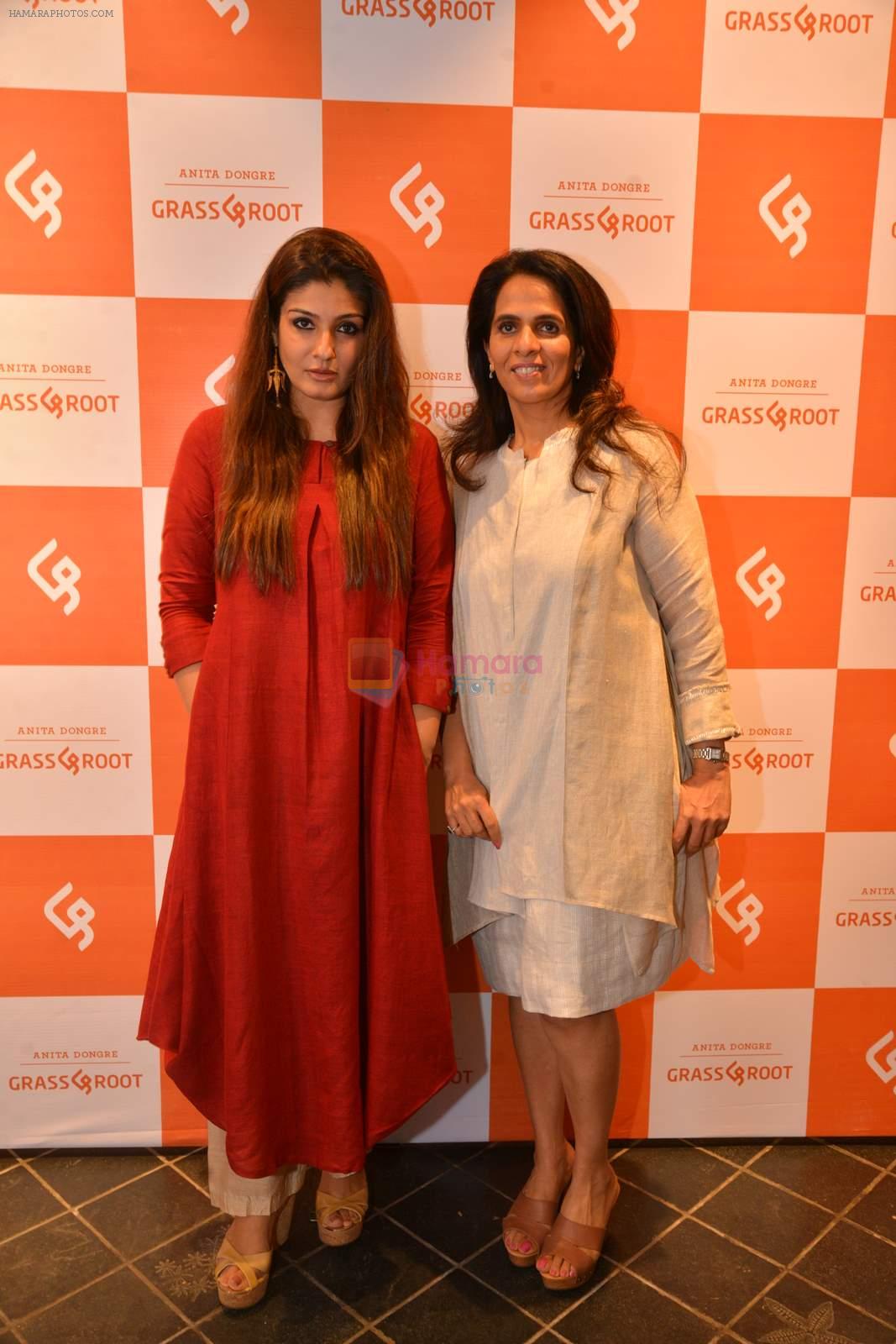 Raveena Tandon at Anita Dongre's Grass Root store launch in Khar on 12th Aug 2015