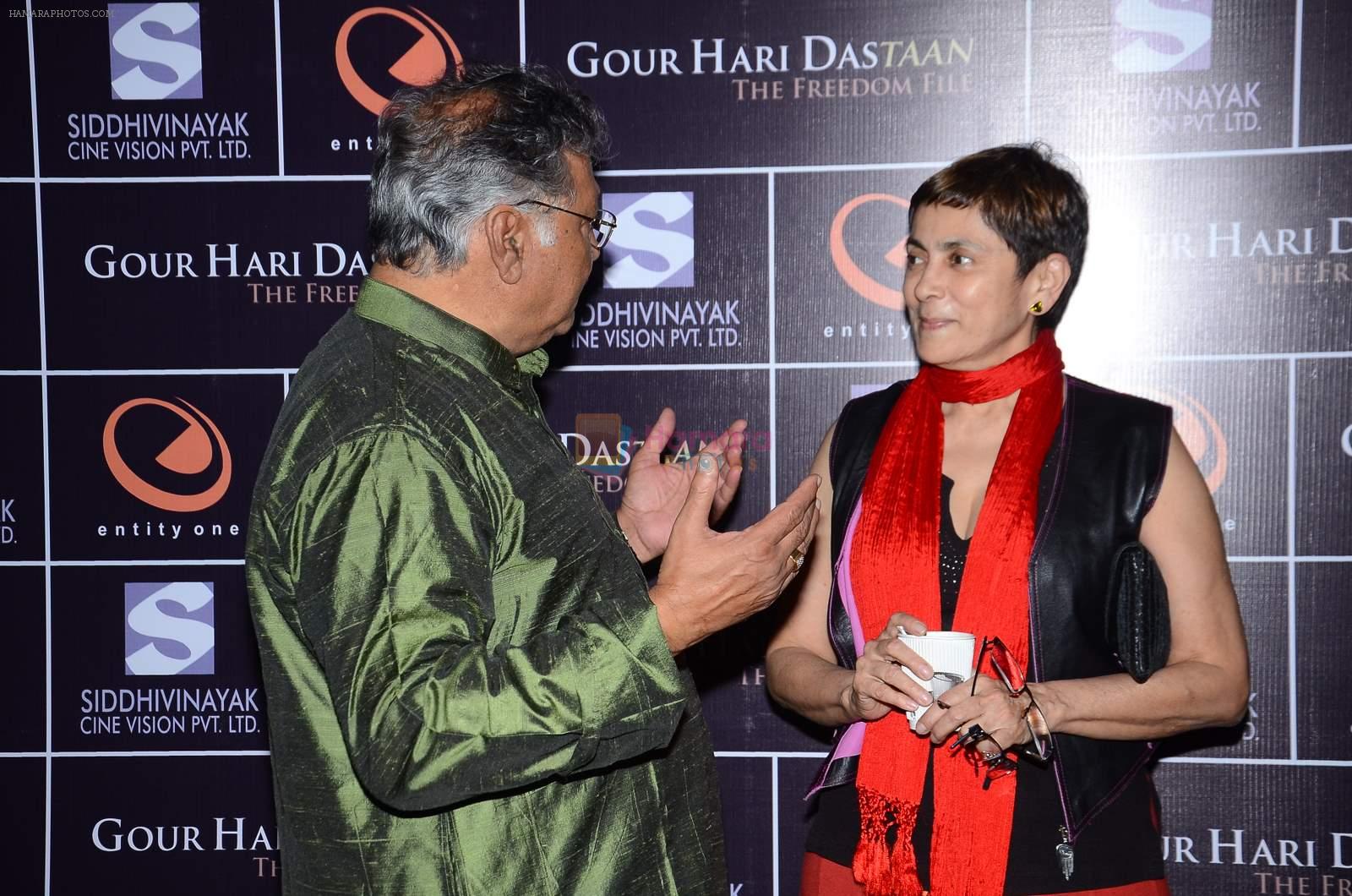 Vikram Gokhale, Deepa Sahi at the Premiere of the film Gour Hari Dastaan in PVR, Juhu on 12th Aug 2015