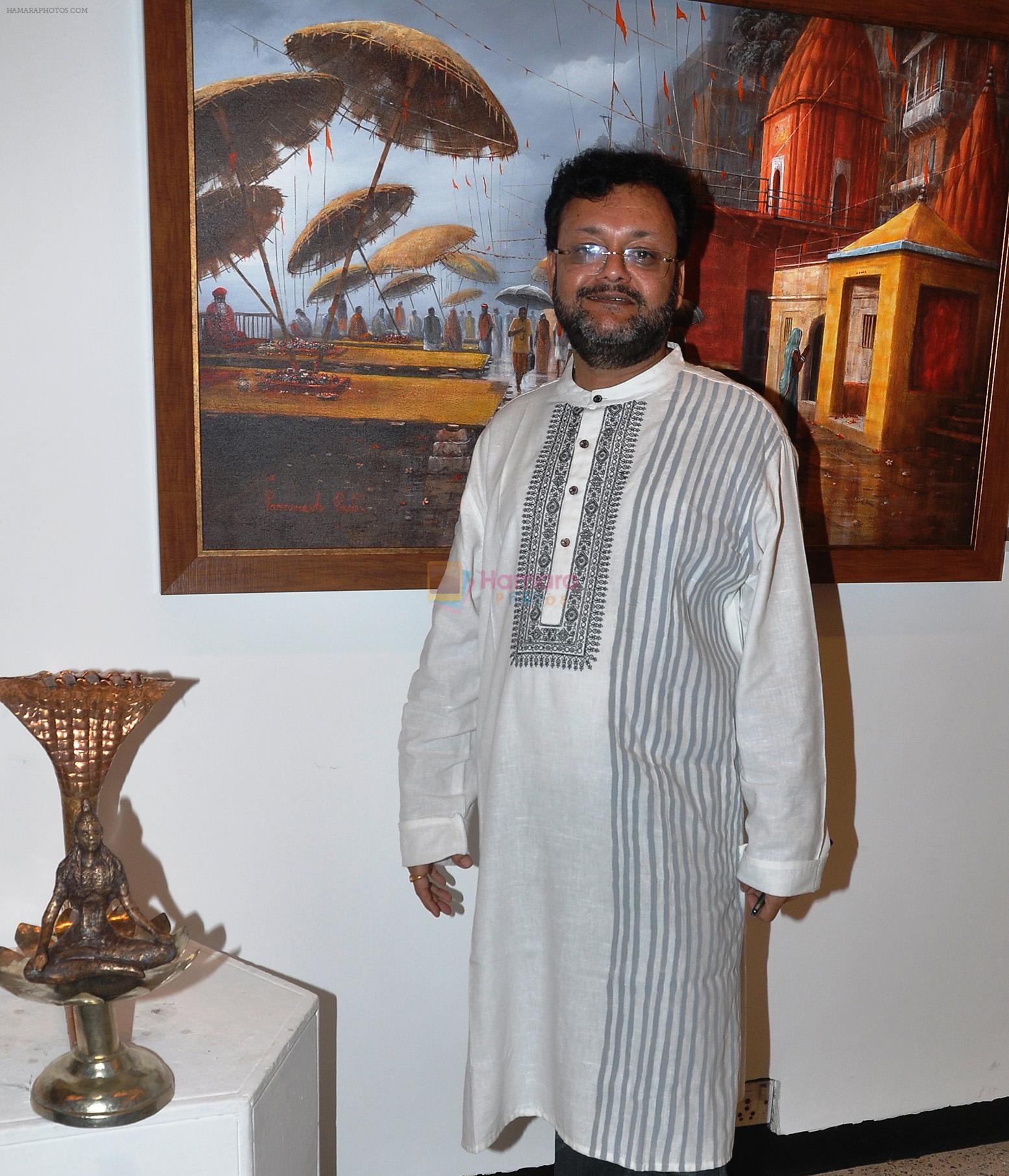Gautam Mukherjii at Paramesh Paul's art show inauguration at Jehangir Art Gallery