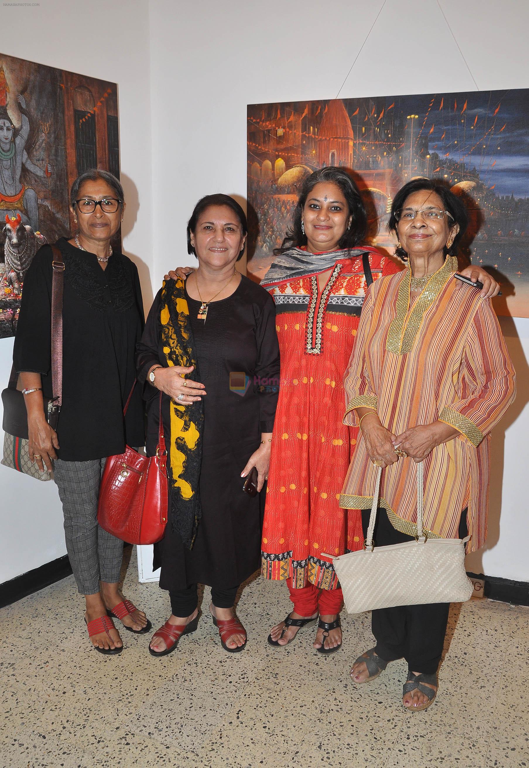 Vipta Kapadia, Kiran Chopra, Varsha Vyas and Devyani Pareek at Paramesh Paul's art show inauguration at Jehangir Art Gallery