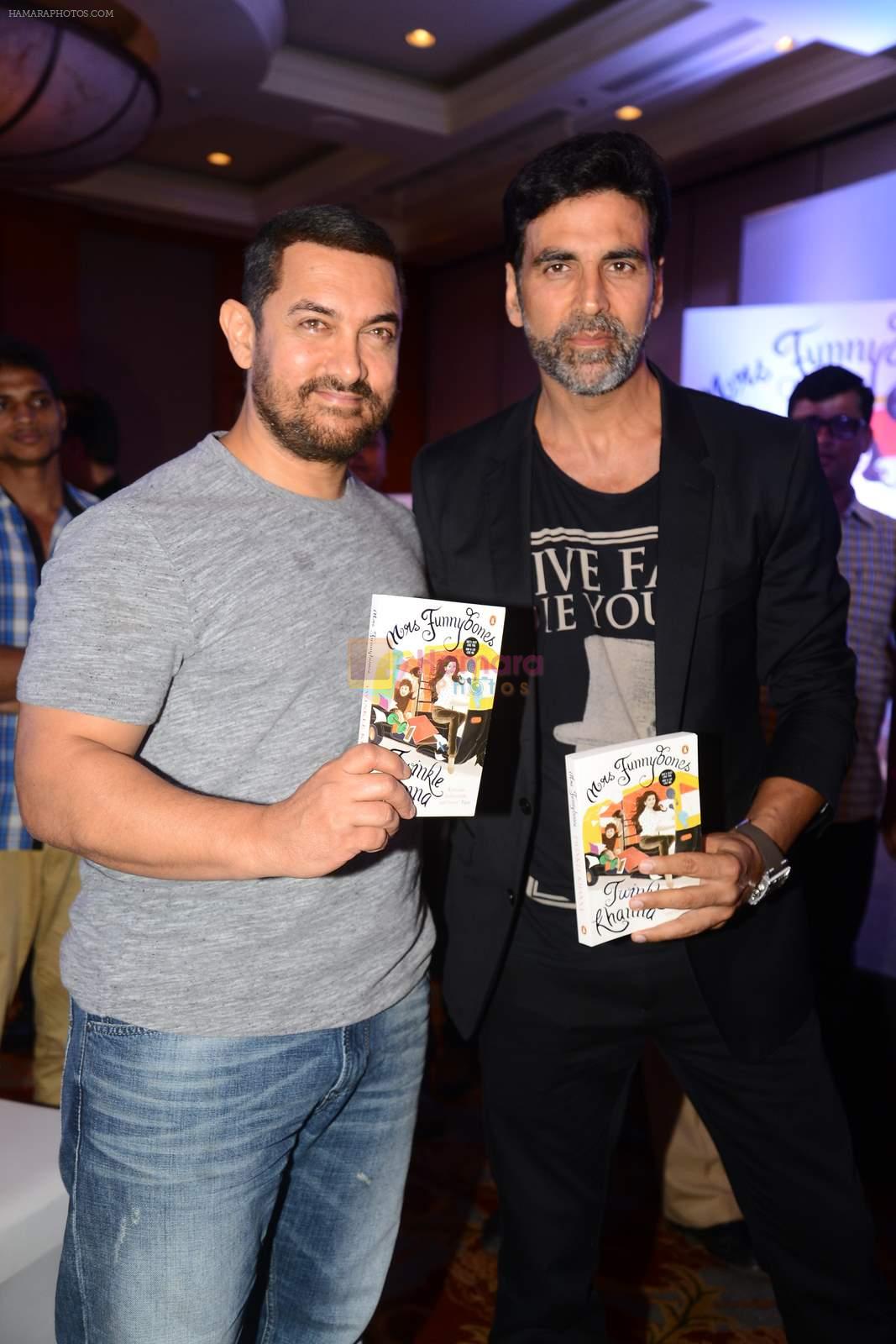 Akshay Kumar, Aamir Khan at Twinkle's book launch in J W marriott on 18th Aug 2015