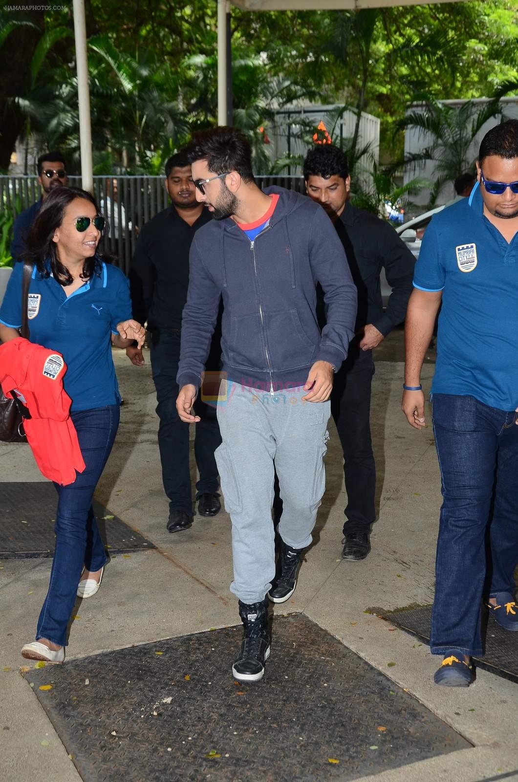 Ranbir Kapoor at Mumbai FC tee launch with PUMA in Tote on 22nd Aug 2015