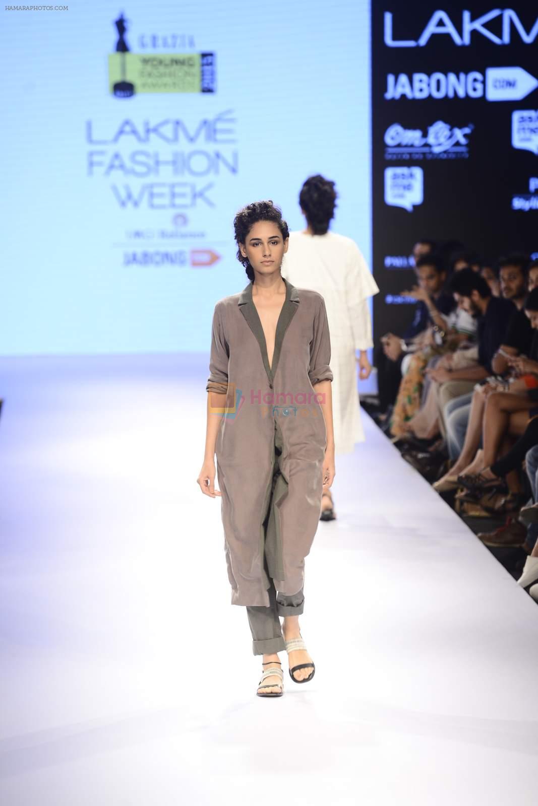 Model walk the ramp for Grazia Young Fashion Awards Wenners 2015 Show on day 1 of LIFW on 26th Aug 2015