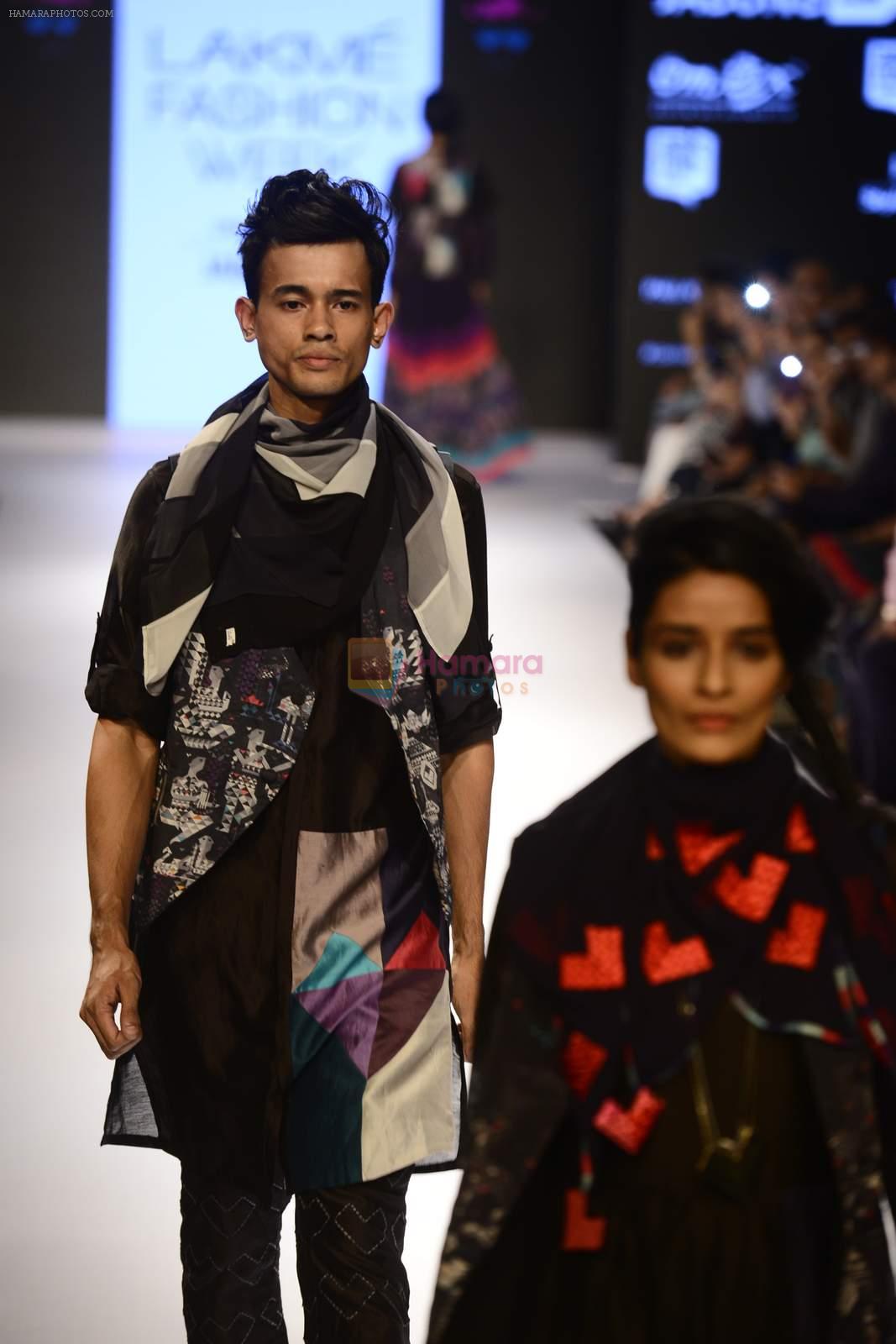 Model walk the ramp for Quirkbox Show on day 1 of LIFW on 26th Aug 2015