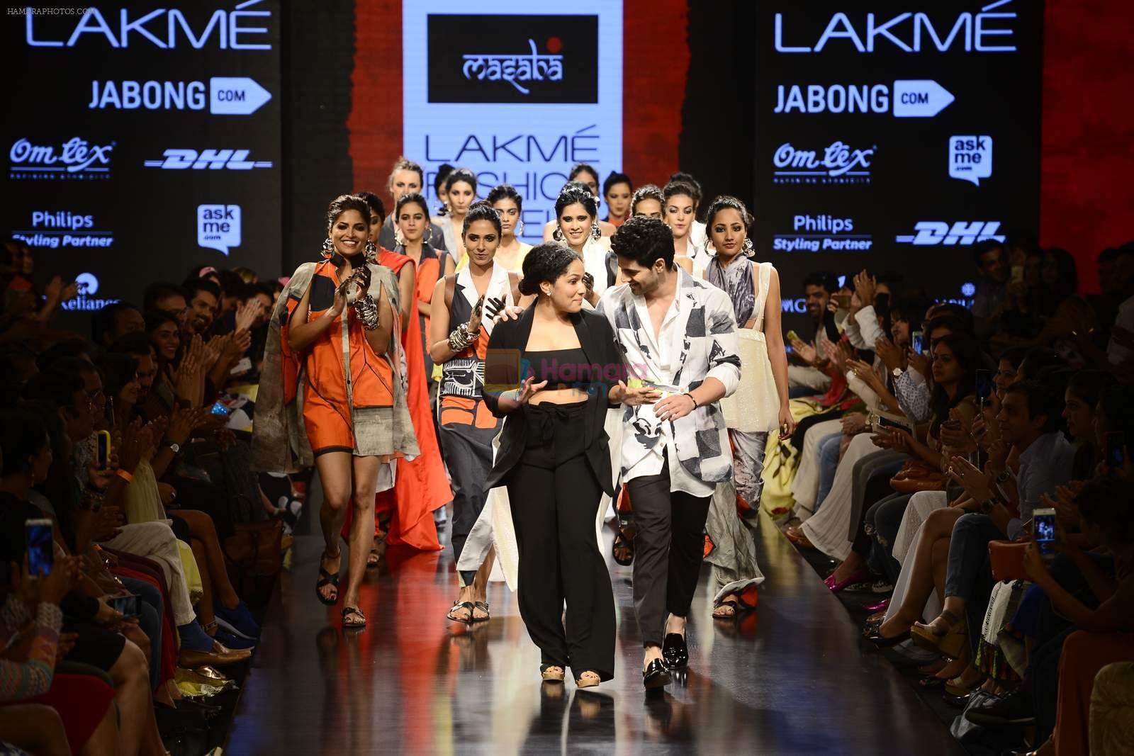 Sooraj Pancholi walks for Masaba Show at LIFW on 28th Aug 2015
