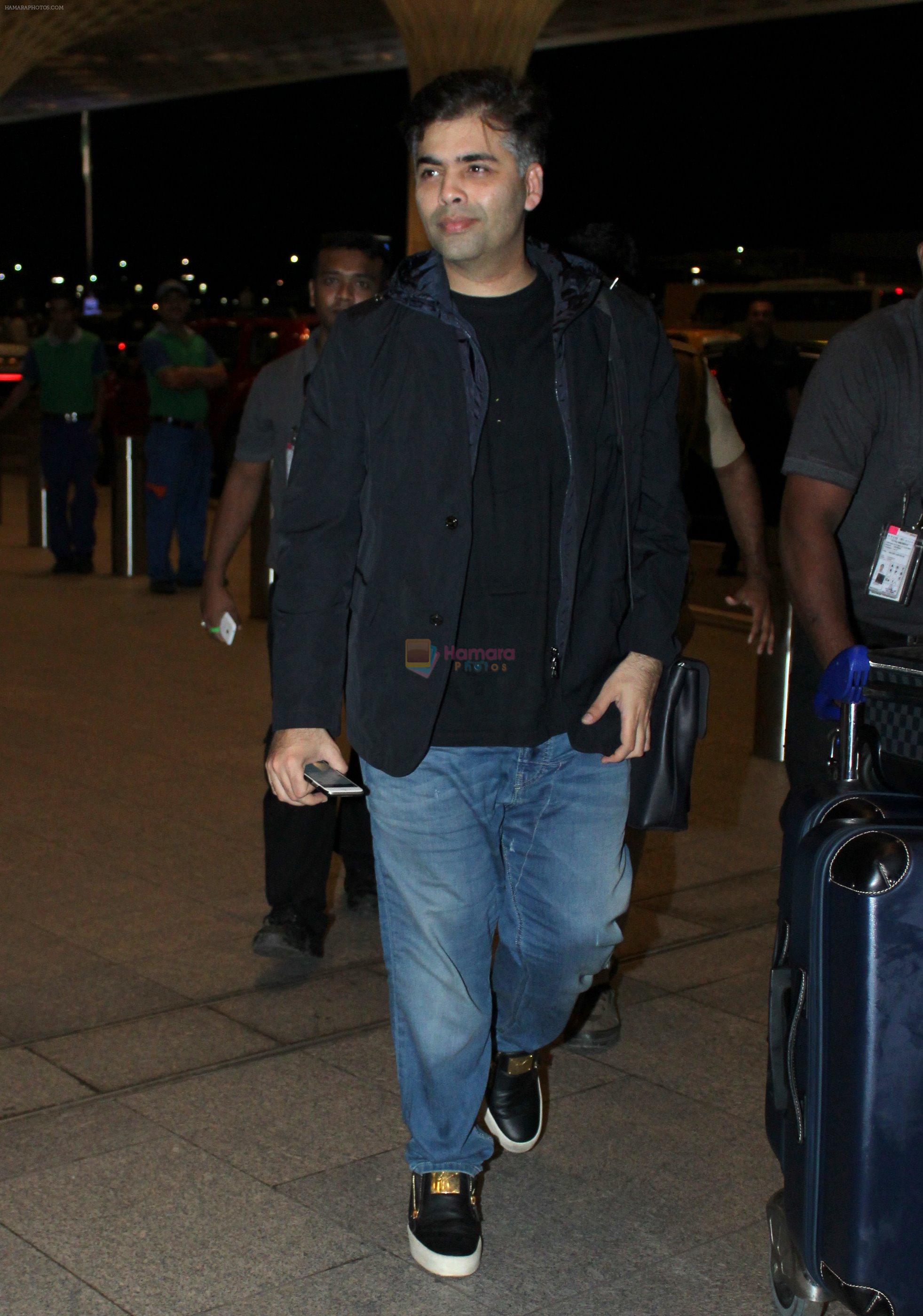 Karan Johar snapped at international airport in Mumbai on 28th Aug 2015