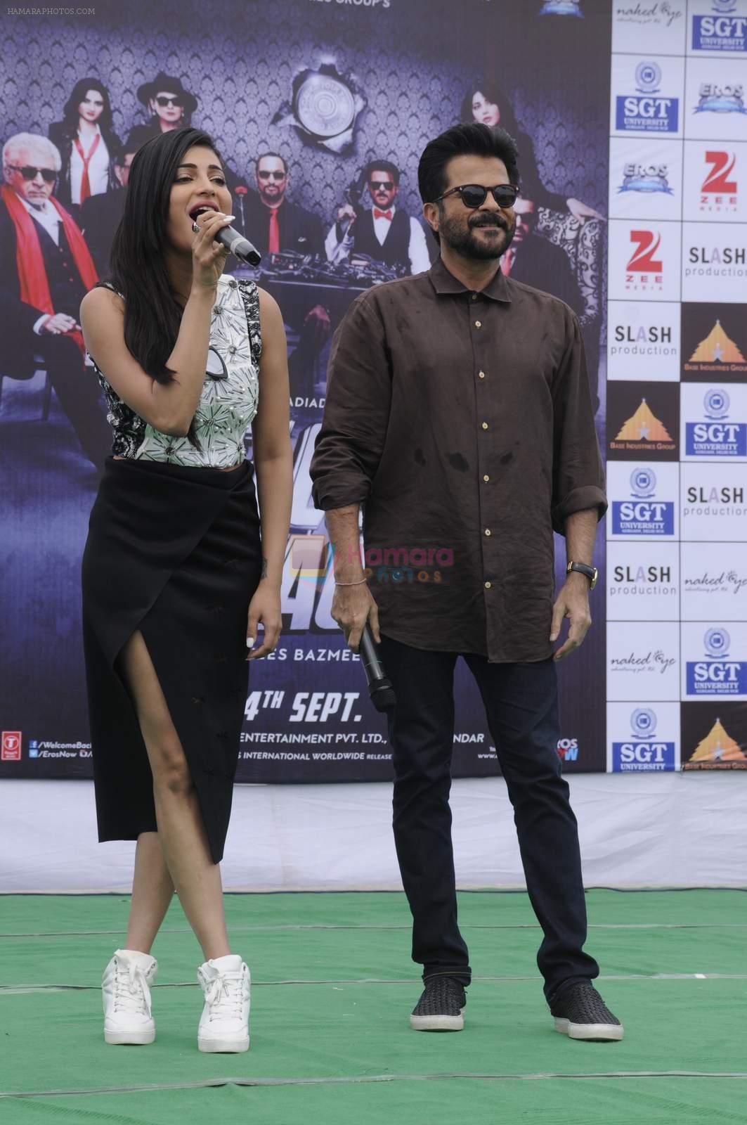 Anil Kapoor, Shruti Haasan at welcome back delhi promotions in Mumbai on 1st Sept 2015