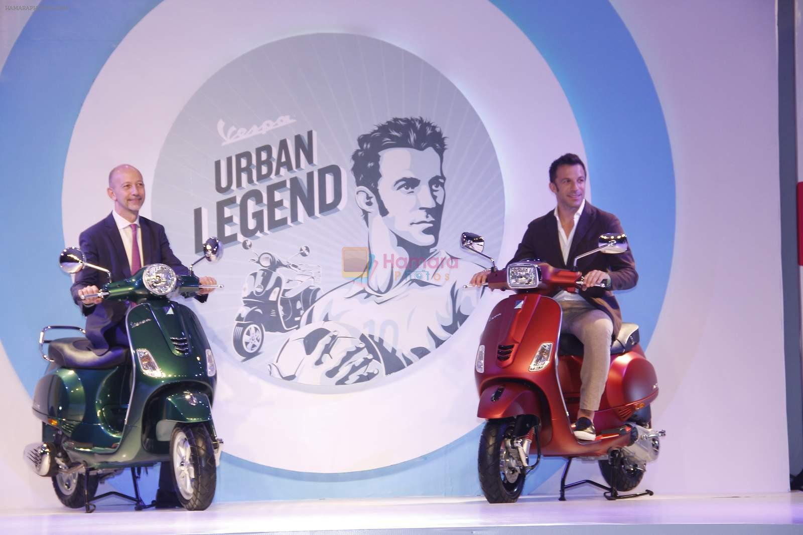 at Vespa press meet to welcome legendary soccer player Allesandro Del Pierro in Mumbai on 1st Sept 2015