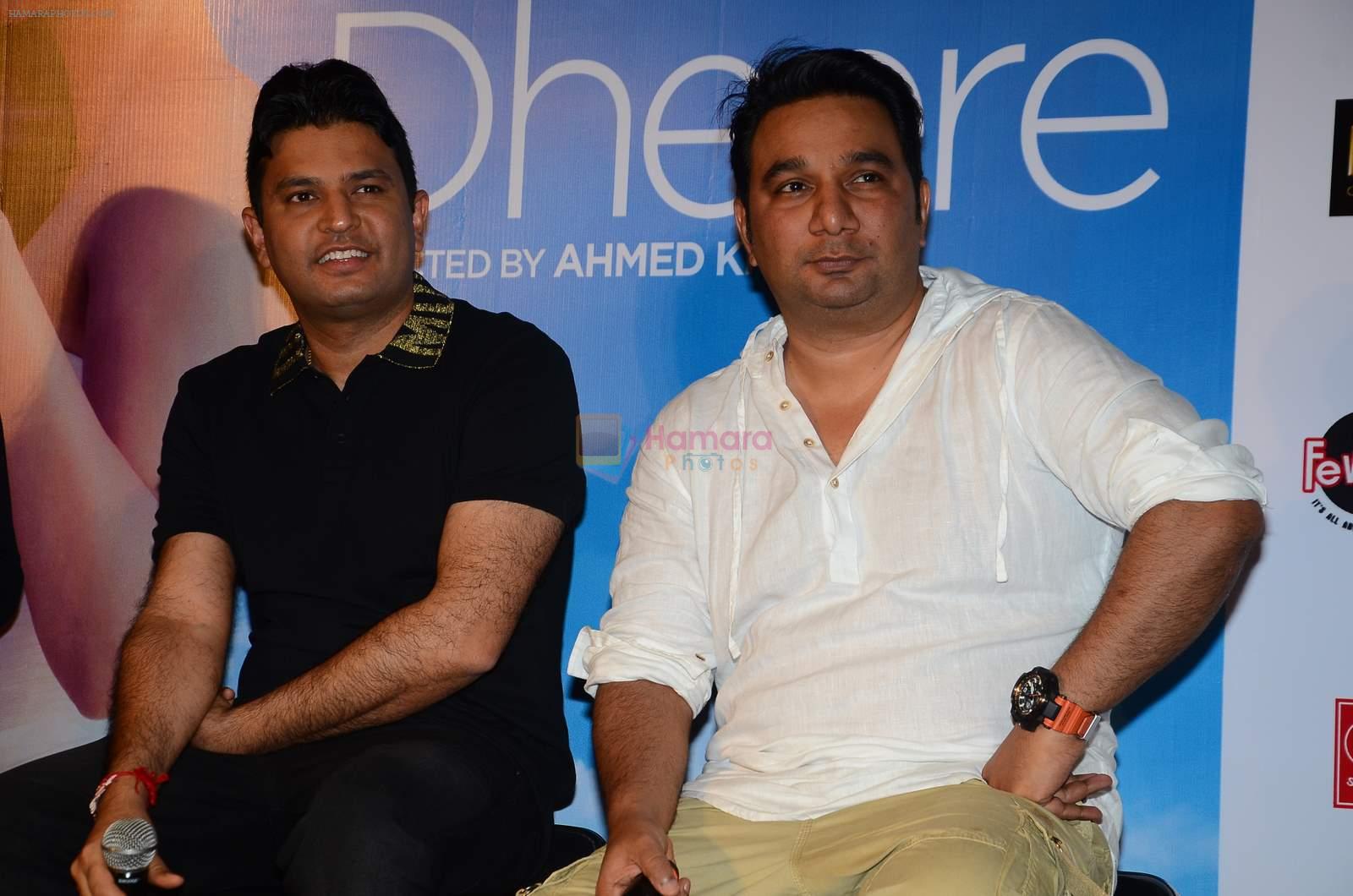Bhushan Kumar, Ahmed Khan at the launch of _Dheere Dheere Se_ song on 1st Aug 2015