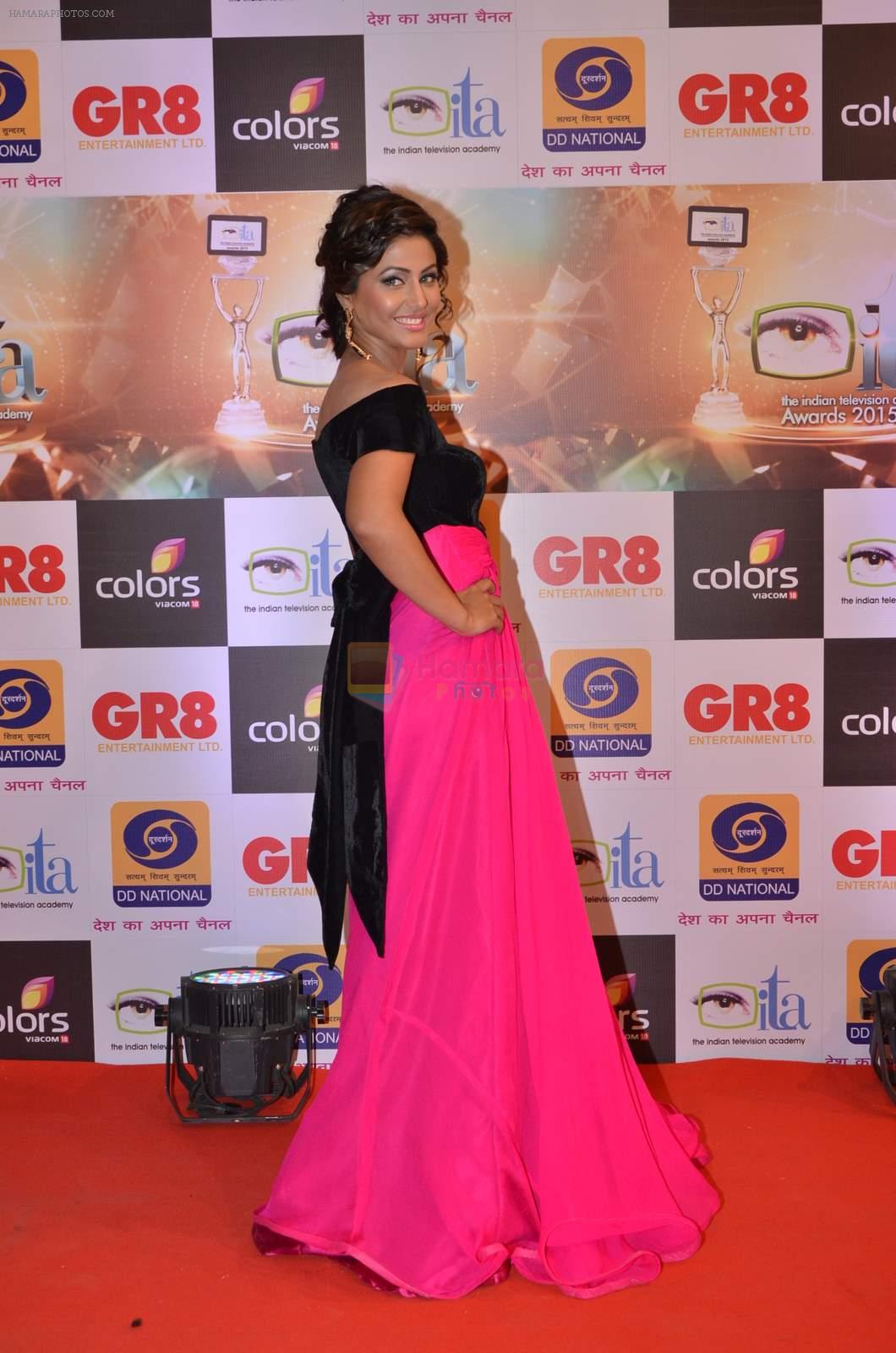 Hina Khan at Gr8 ITA Awards in Mumbai on 6th Sept 2015