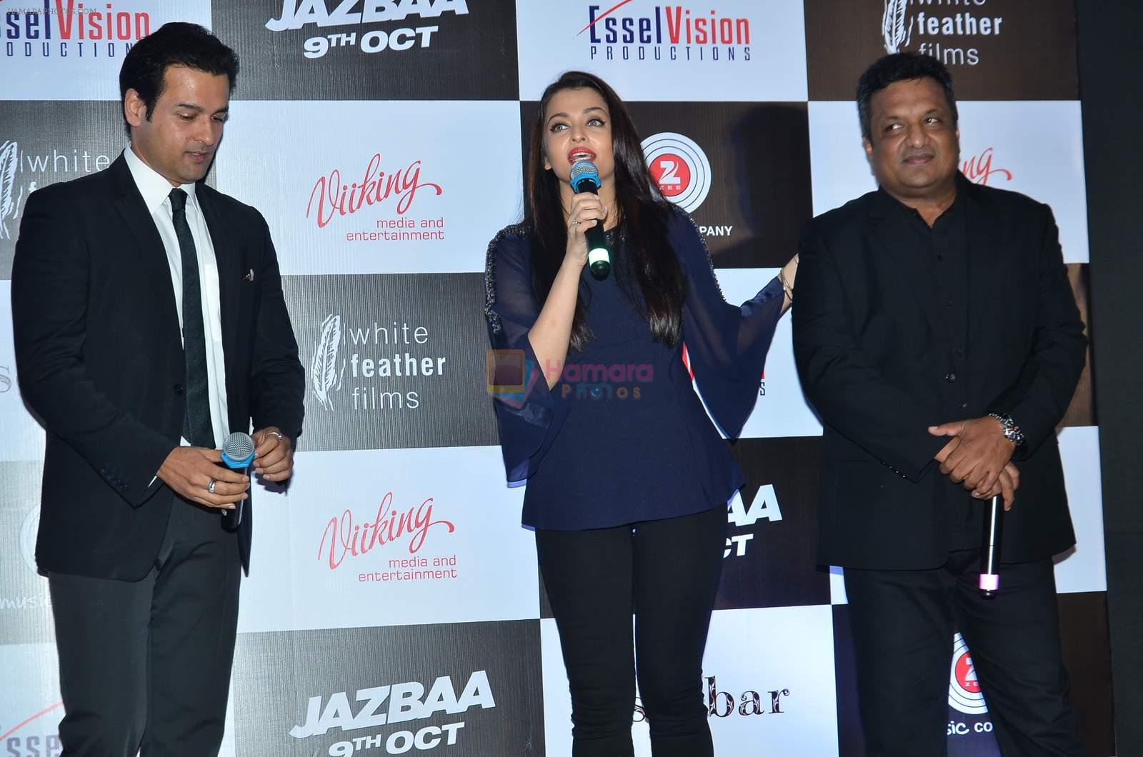 Aishwarya Rai Bachchan, Rohit Roy, Sanjay Gupta at Jasbaa song launch in Escobar on 7th Sept 2015