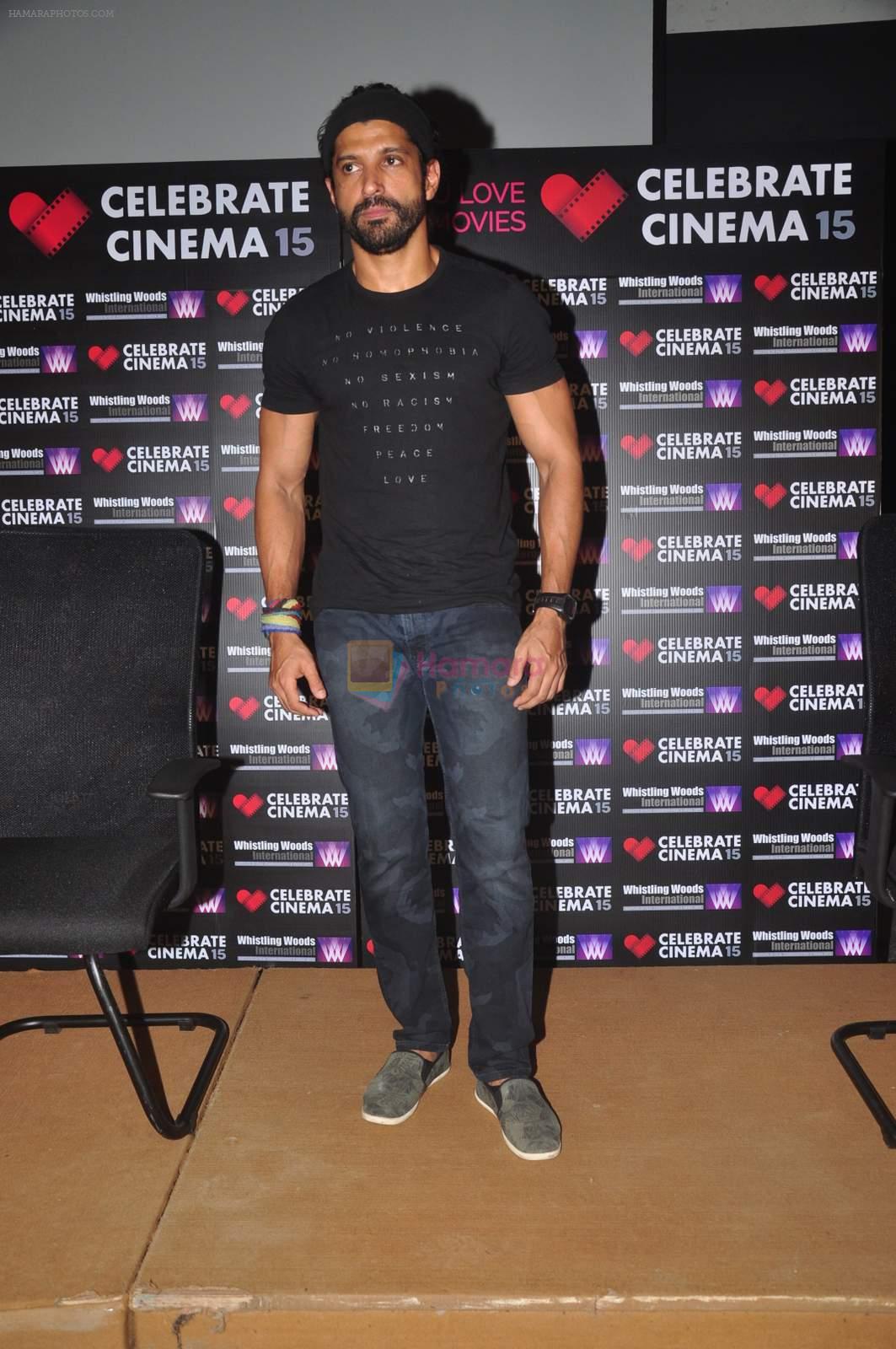 Farhan Akhtar as a speaker at Whistling Woods in Filmcity on 12th Sept 2015