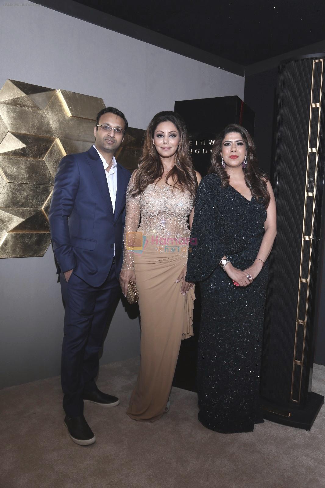 Harshul, Gauri, Monica  at Launch Flagship Steinway Lyngdorf Showroom in Delhi