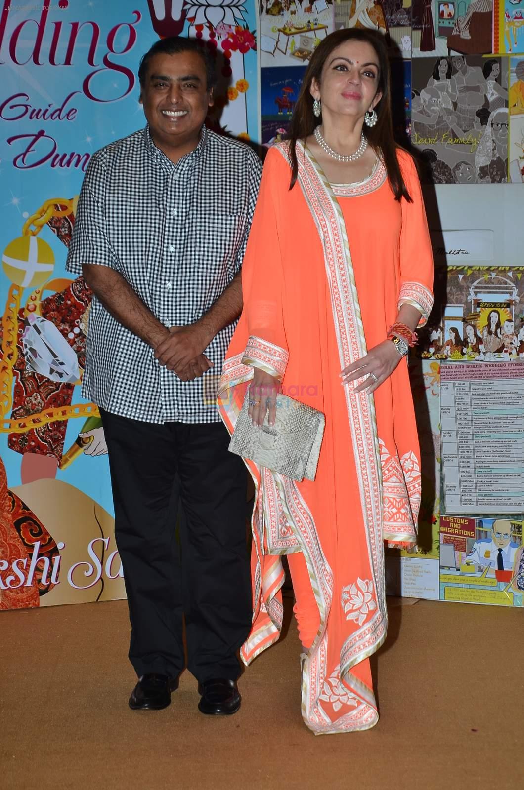 Nita Ambani, Mukesh Ambani at Sakshi Salve book launch in Mumbai on 16th Sept 2015