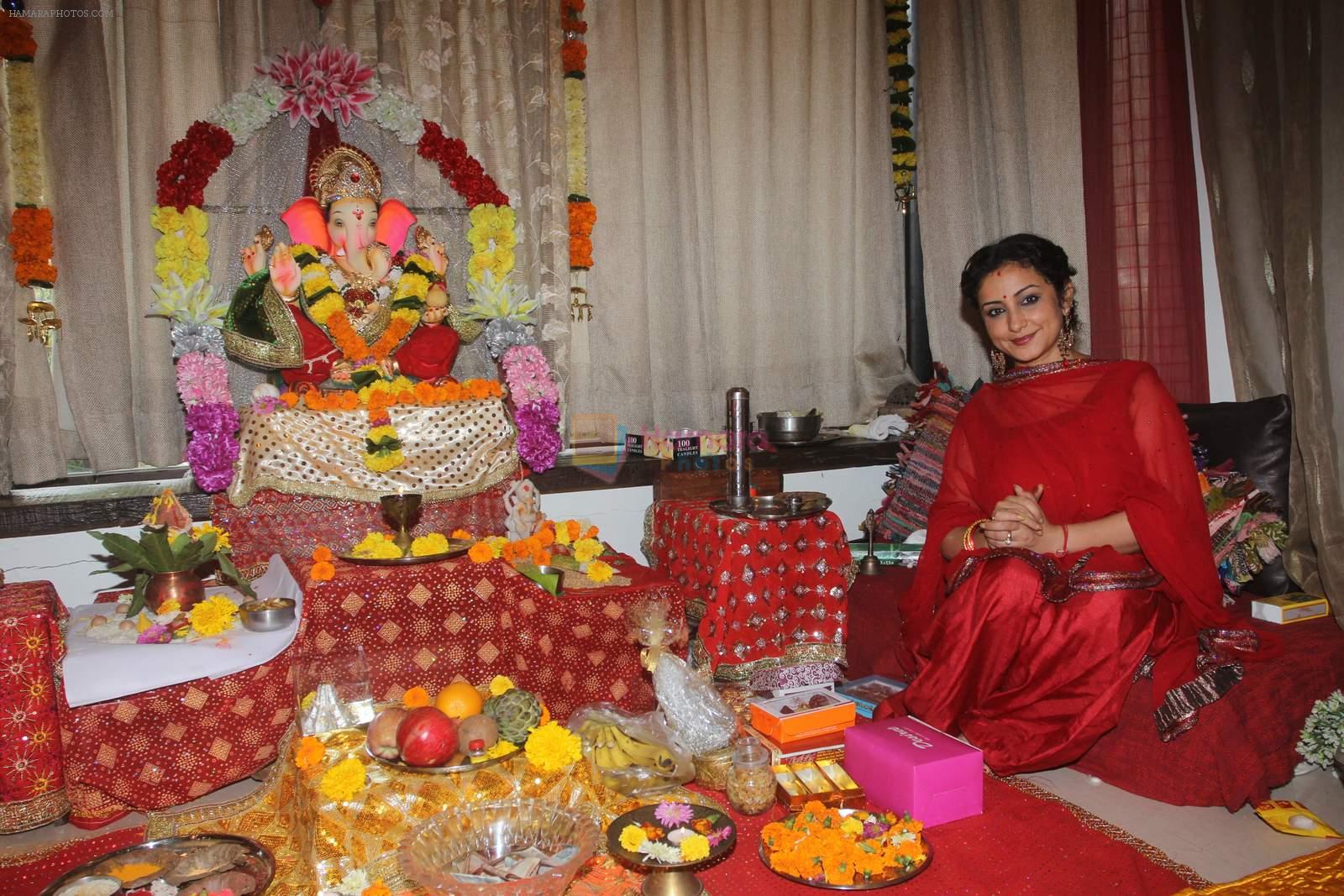 Divya Dutta's Ganpati celebrations on 18th Sept 2015