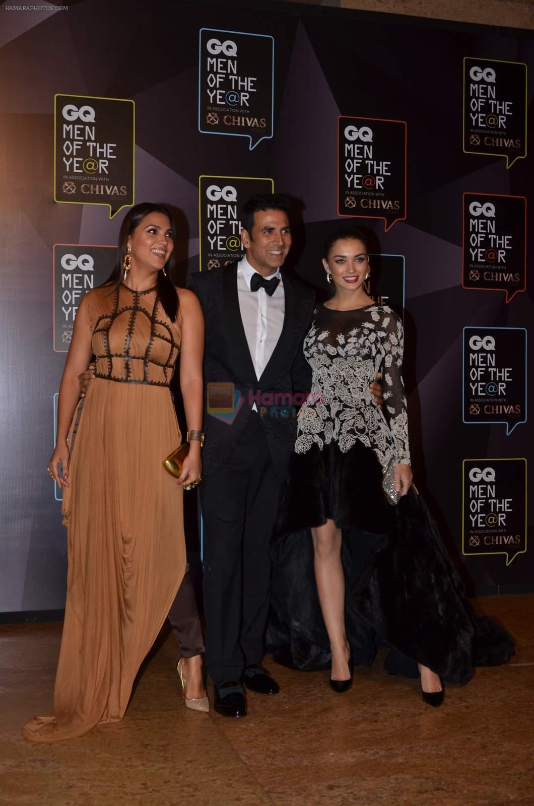 Lara Dutta, Akshay Kumar, Amy Jackson at GQ men of the year 2015 on 26th Sept 2015,1