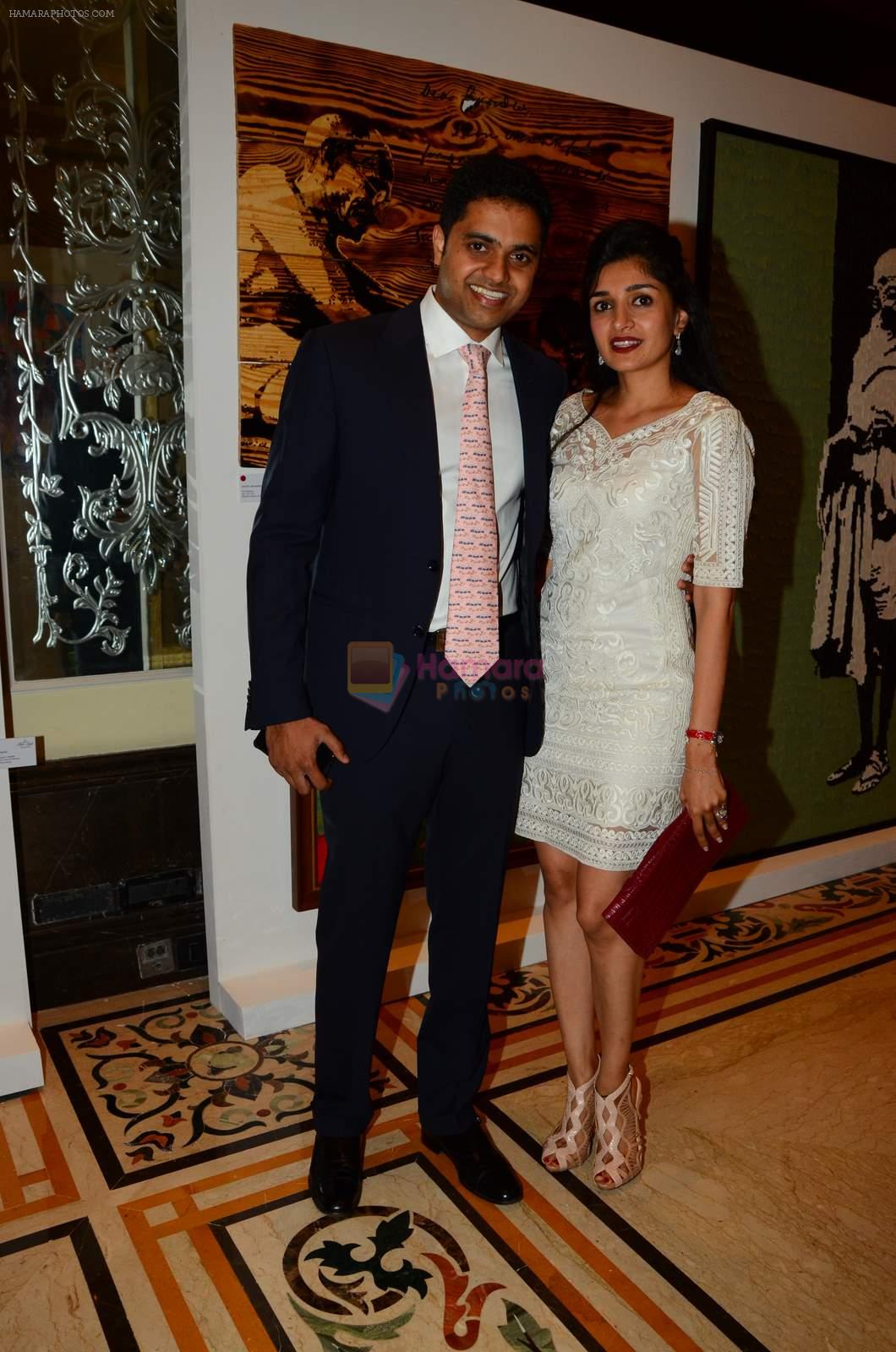 krishna and dia bhupal at Kapil Dev's NGO Khushii art auction in Hyderabad on 1st Oct 2015