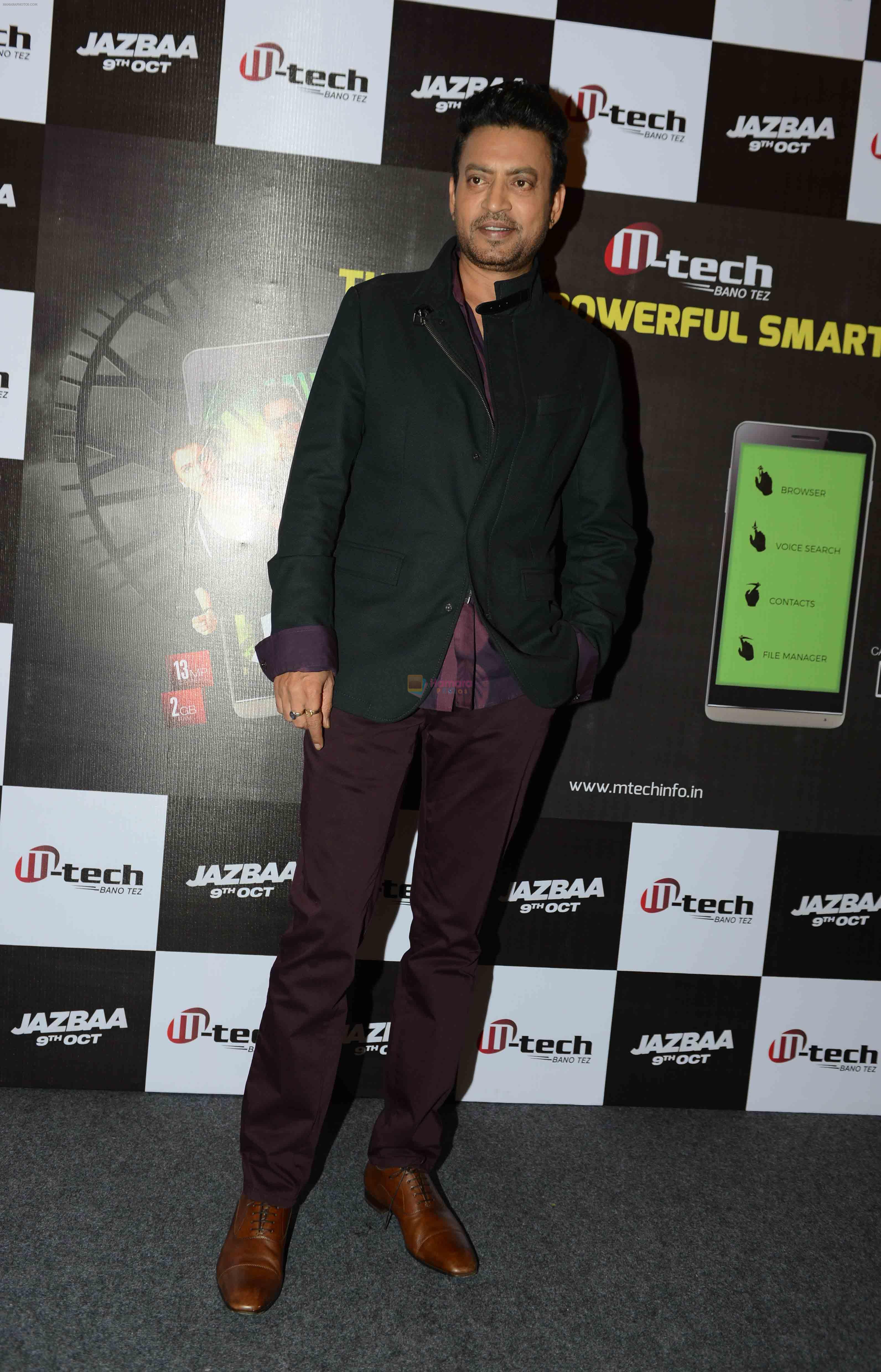 Irrfan Khan at Jazbaa Film Press Conference & Jazbaa Mobile Launch in Hotel Taj Place, new Delhi on 5th Oct 2015