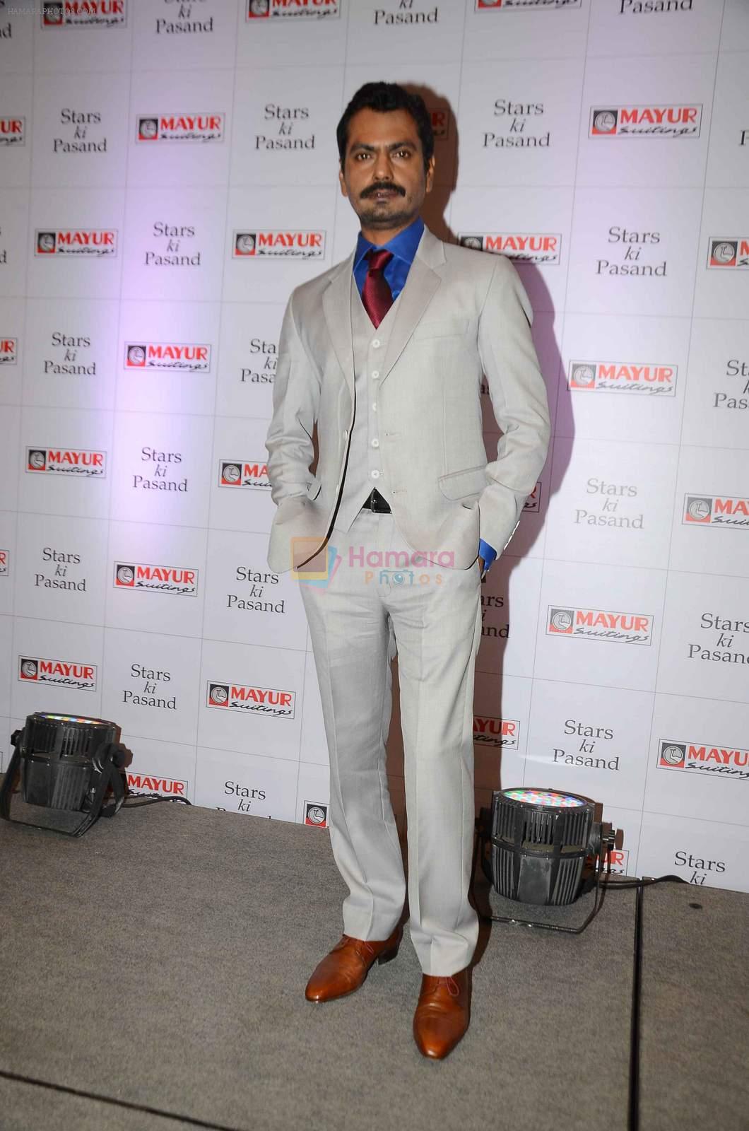 Nawazuddin Siddiqui as the brand ambassador of mayur suitings on  6th Oct 2015