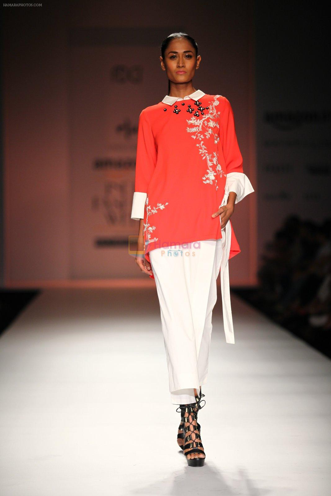 Model walk the ramp for Vineet Bahl on day 1 of Amazon india fashion week on 7th Oct 2015