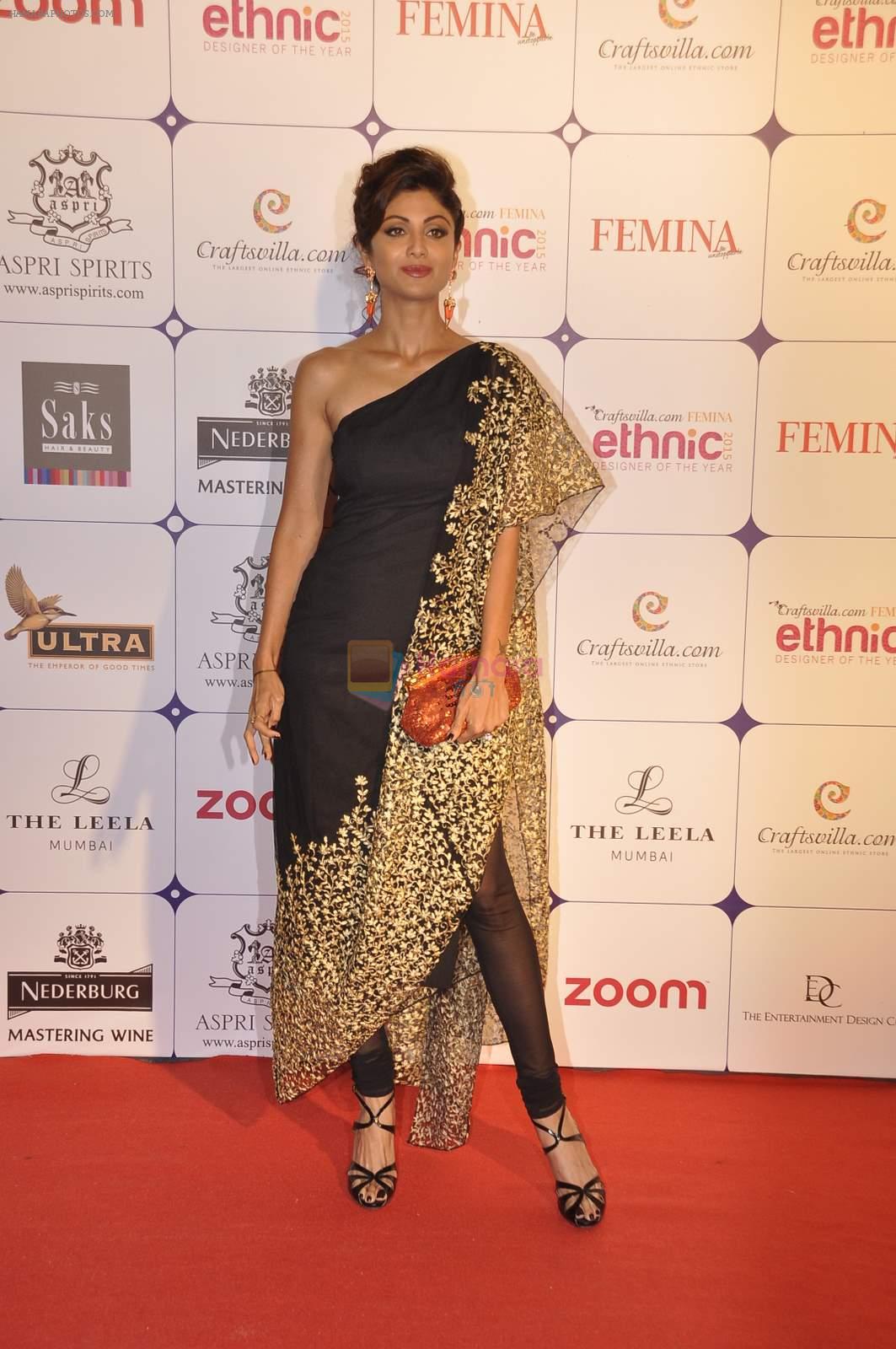 Shilpa Shetty at Femina ethnic red carpet on 8th Oct 2015
