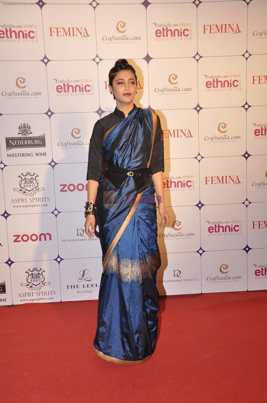 Shruti Haasan at Femina ethnic red carpet on 8th Oct 2015