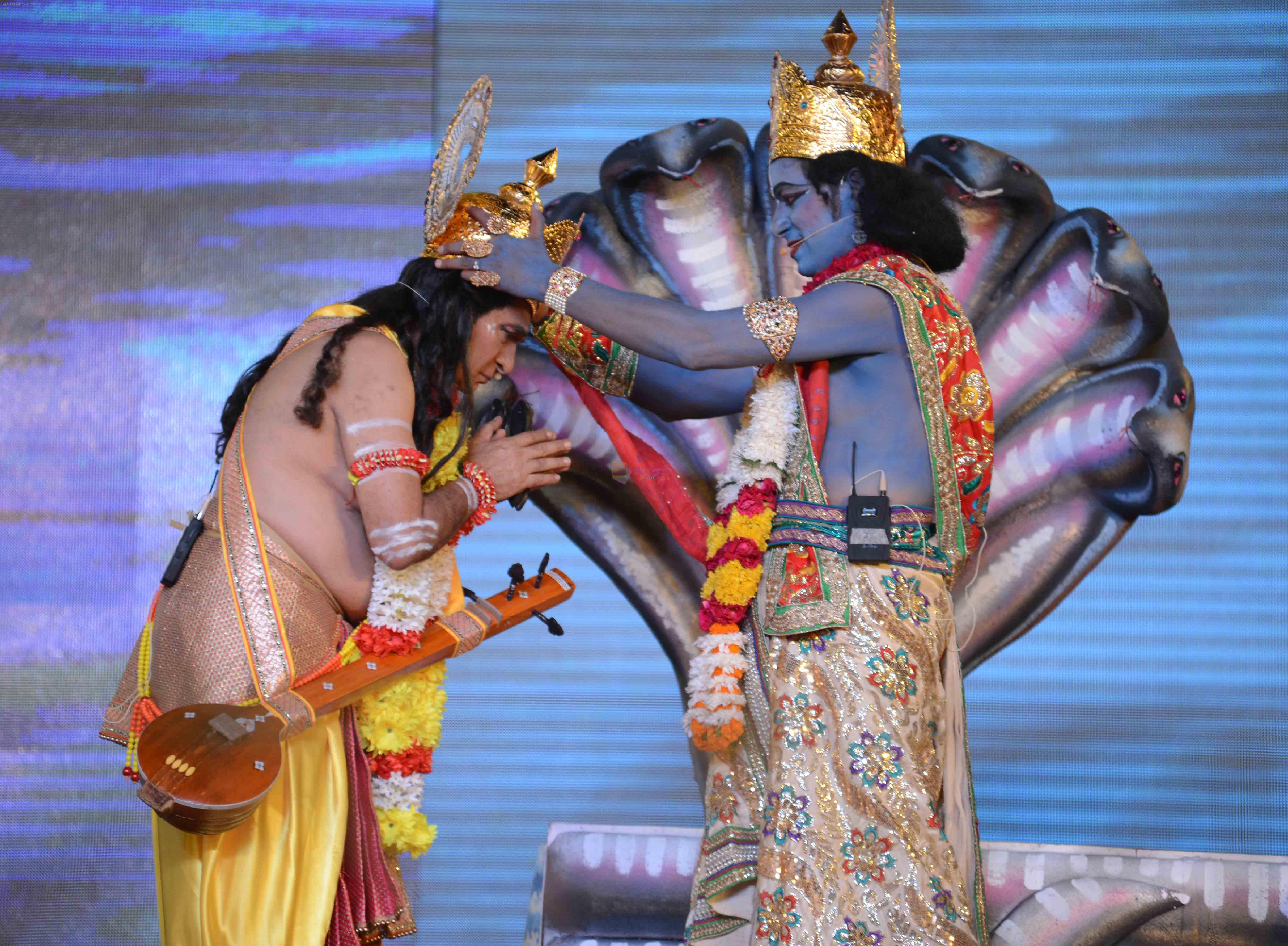 Asrani -Narad Munni & Vishnu Playing the Ram leela at Luv Kush ram Leela committee at Lal Qila maidan in Delhi on 13th Oct 2015