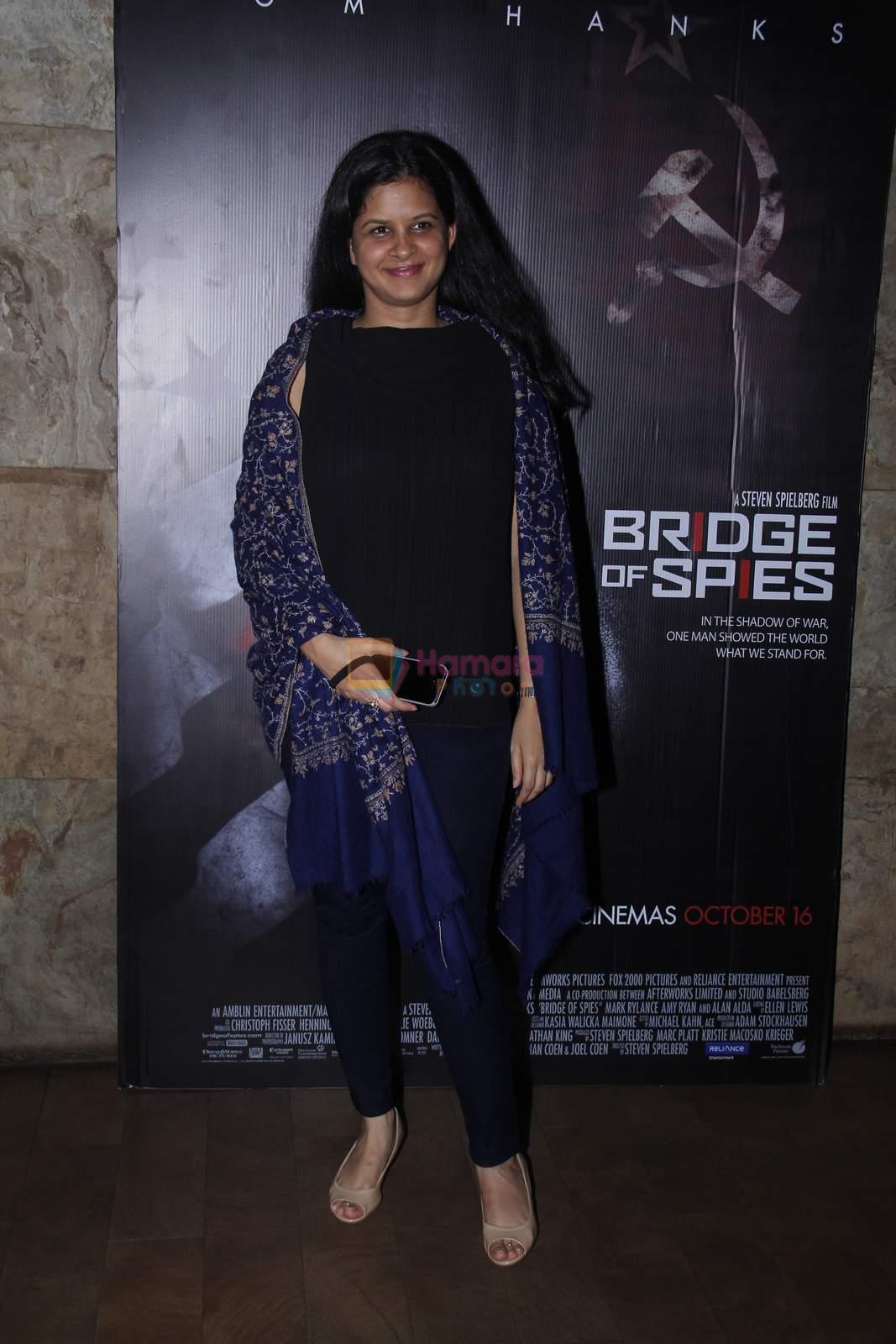snapped at Bridges of Spies screening on 16th Oct 2015