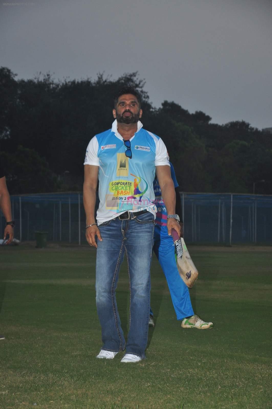 Sunil Shetty's Mumbai Heroes at Pitch Blue corporate match on 20th Oct 2015